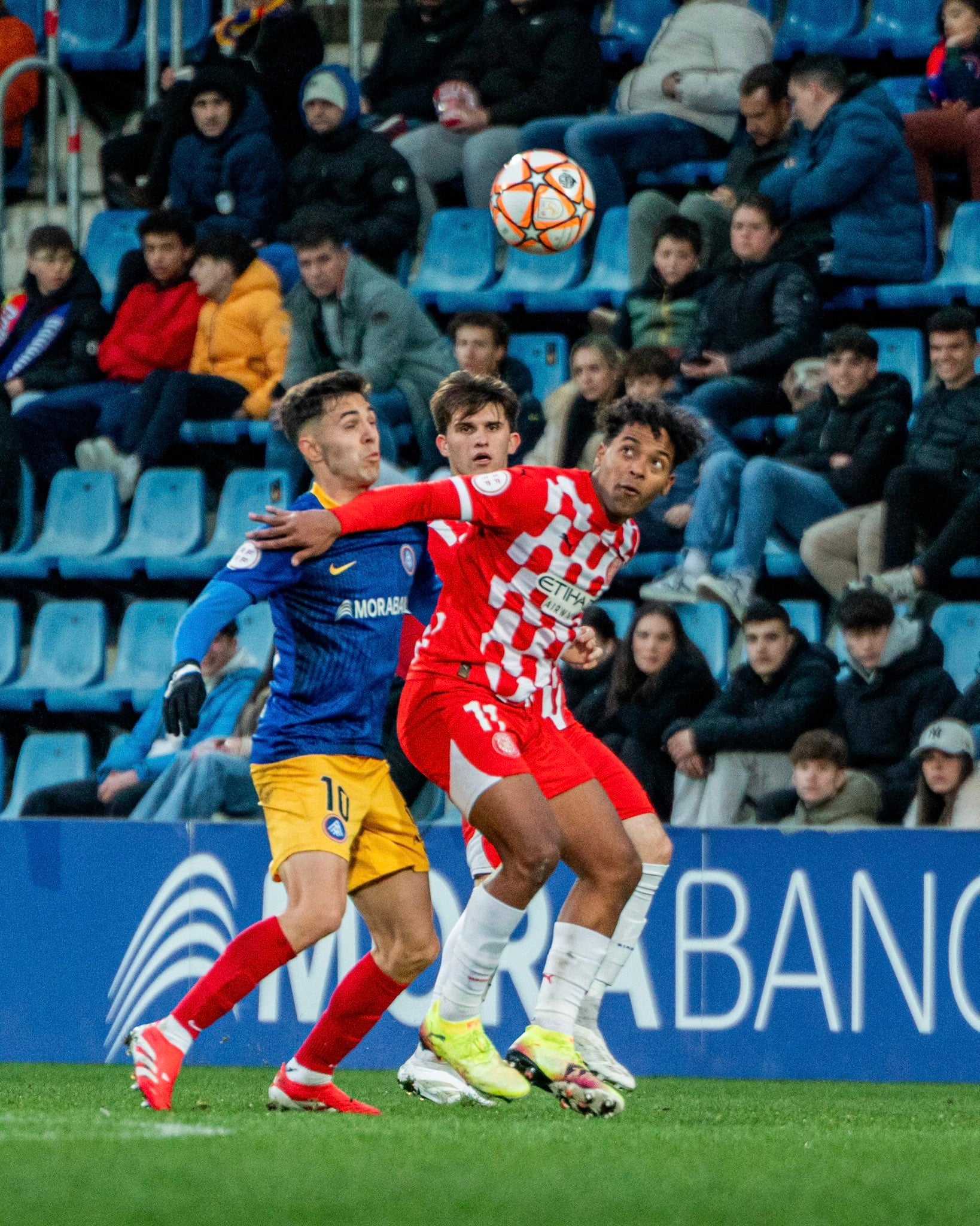 Los jugadores del Andorra y el Girona, durante el partido | Girona FC