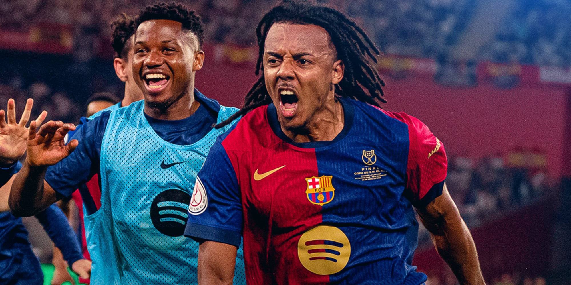 Jules Kounde celebra el gol de la victòria del Barça | FC Barcelona