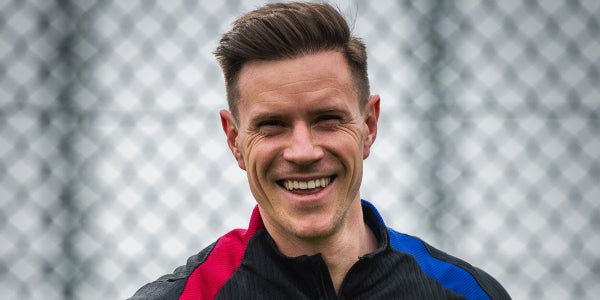 Marc-André ter Stegen, durant un dels últims entrenaments amb el Barça | FC Barcelona
