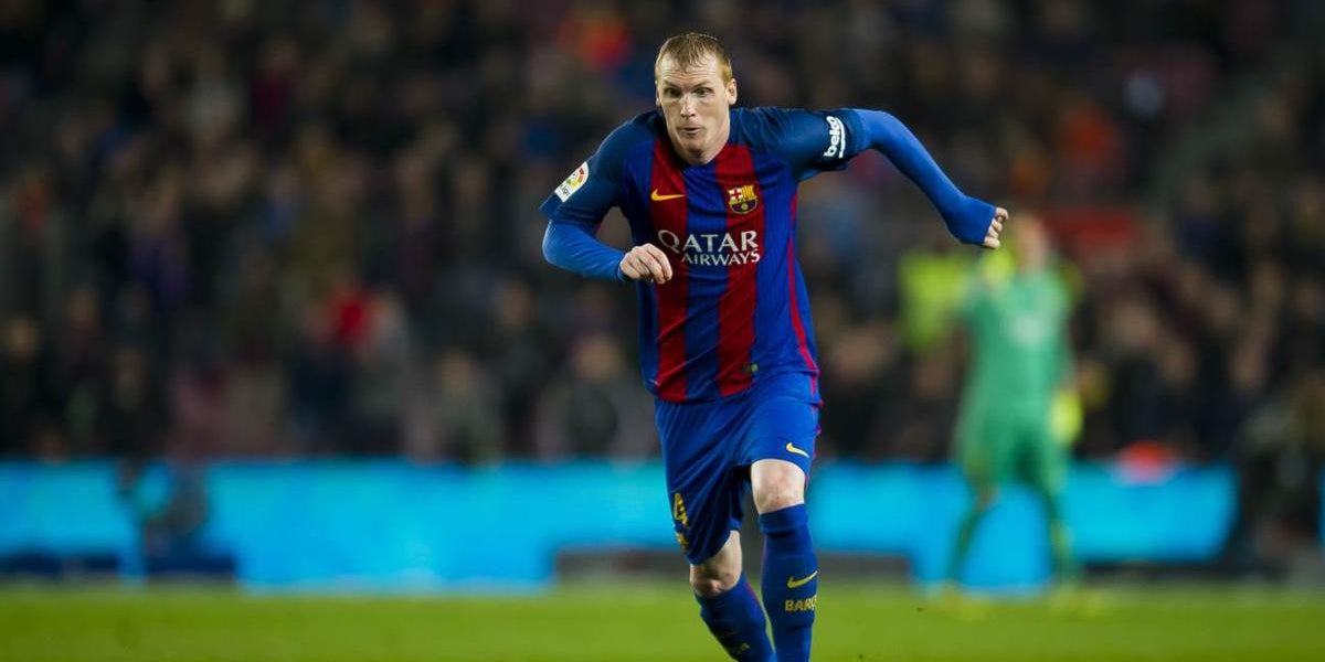 Jérémy Mathieu, durant un partit amb el Barça | FC Barcelona