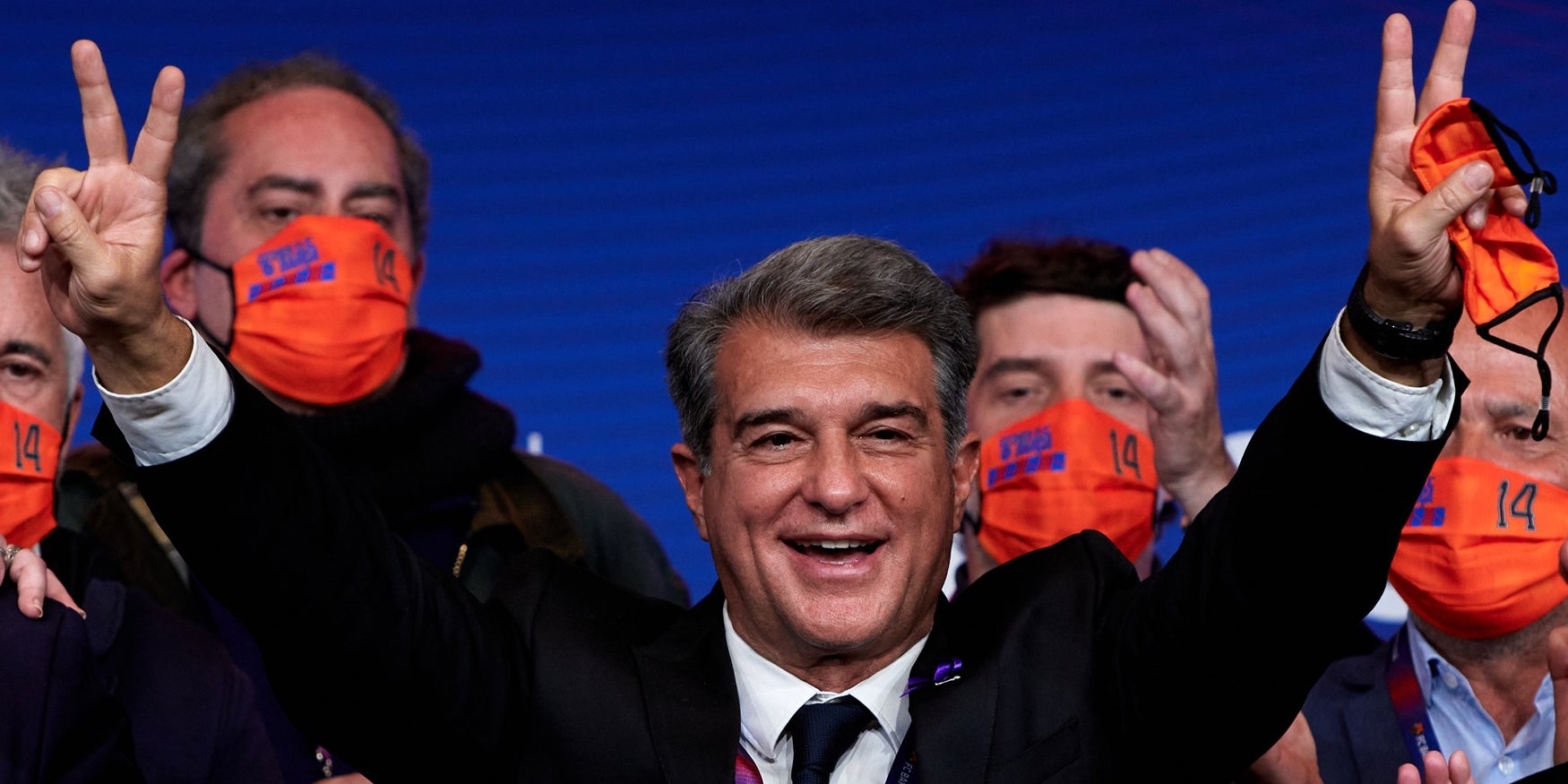 Joan Laporta, després de guanyar les eleccions de 2021 | Europa Press