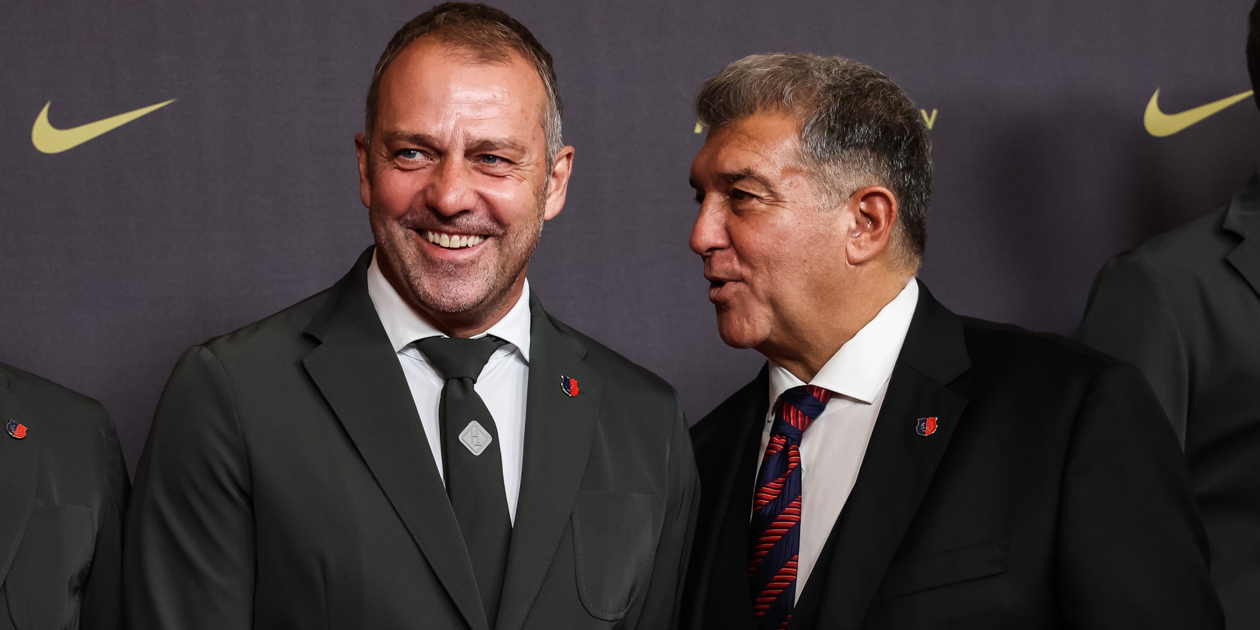 Hansi Flick y Joan Laporta, durante la gala del 125º aniversario del Barça | Europa Press