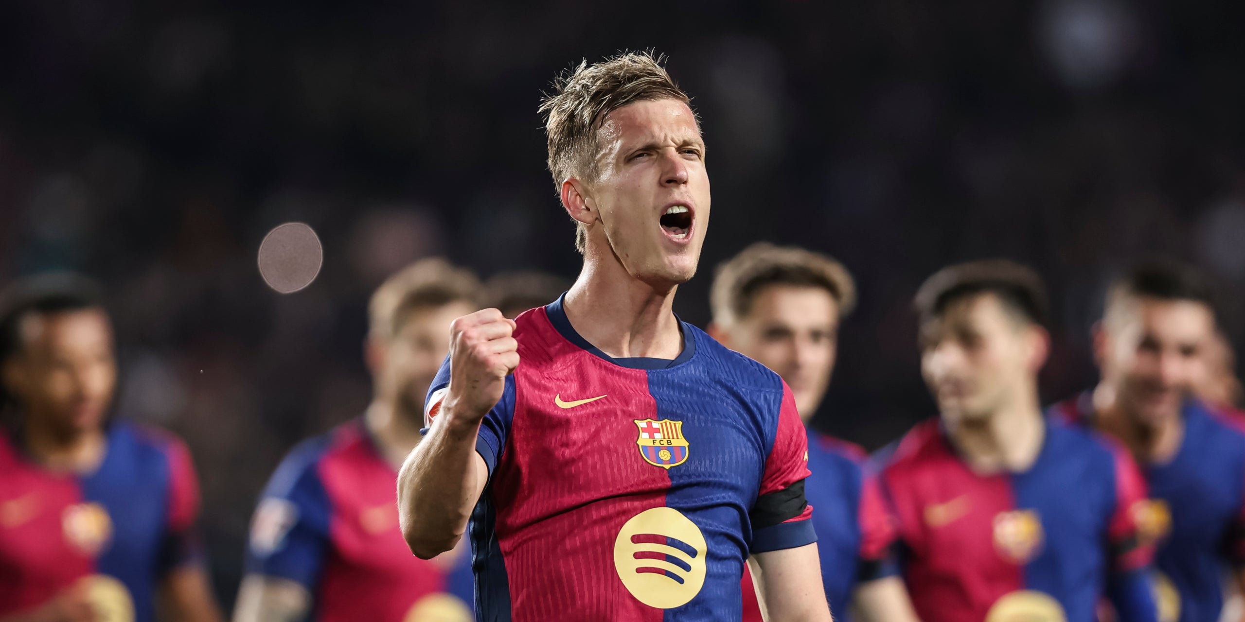 Dani Olmo, celebrant un gol amb el Barça | Europa Press