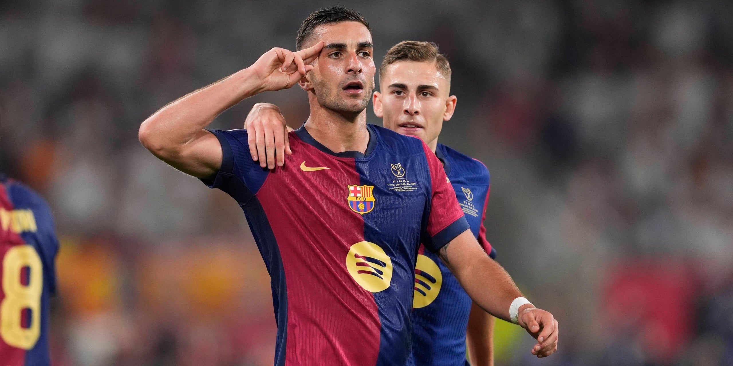 Ferran Torres, celebrando un gol con el Barça | Europa Press