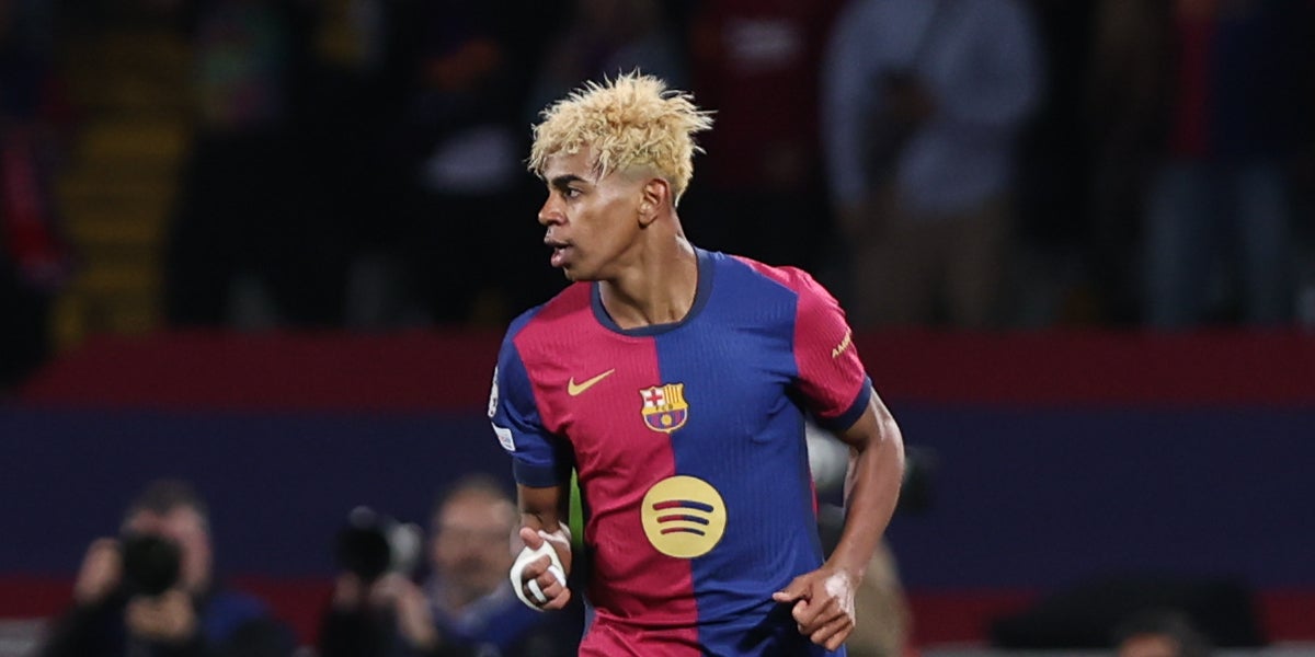 Lamine Yamal, durant el Barça-Inter de l'anada de semifinals de la Champions | Europa Press