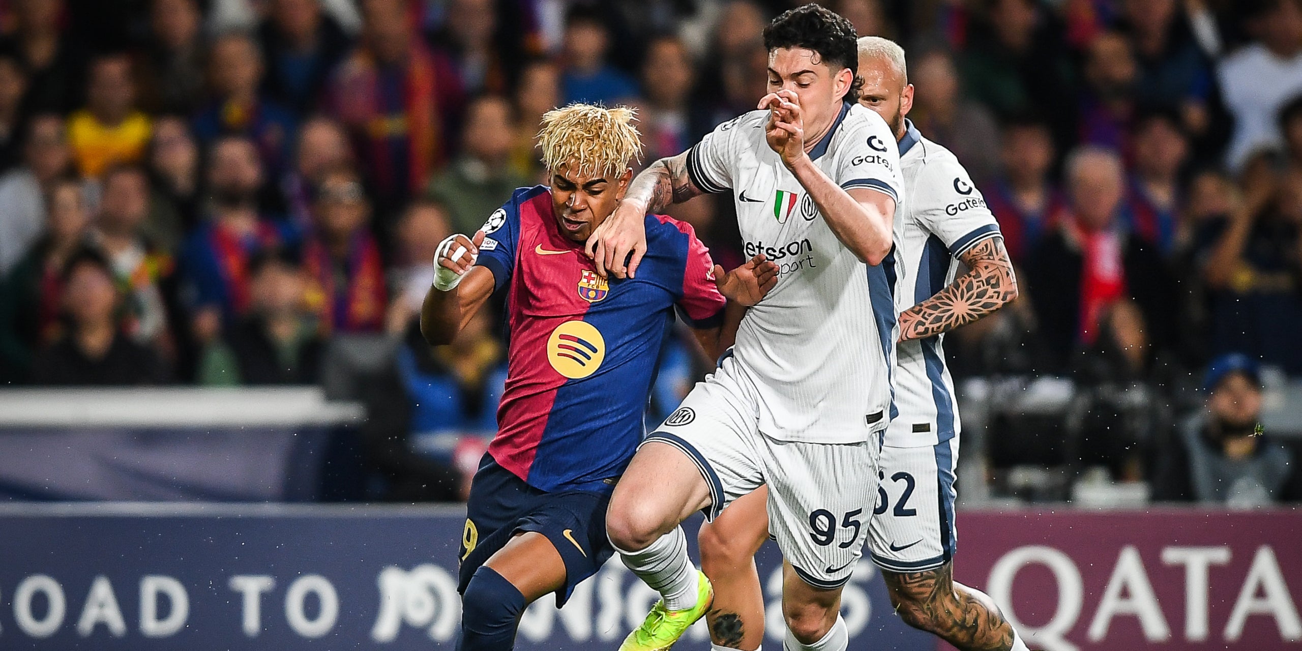 Lamine Yamal, durant el Barça-Inter de l'anada | Europa Press