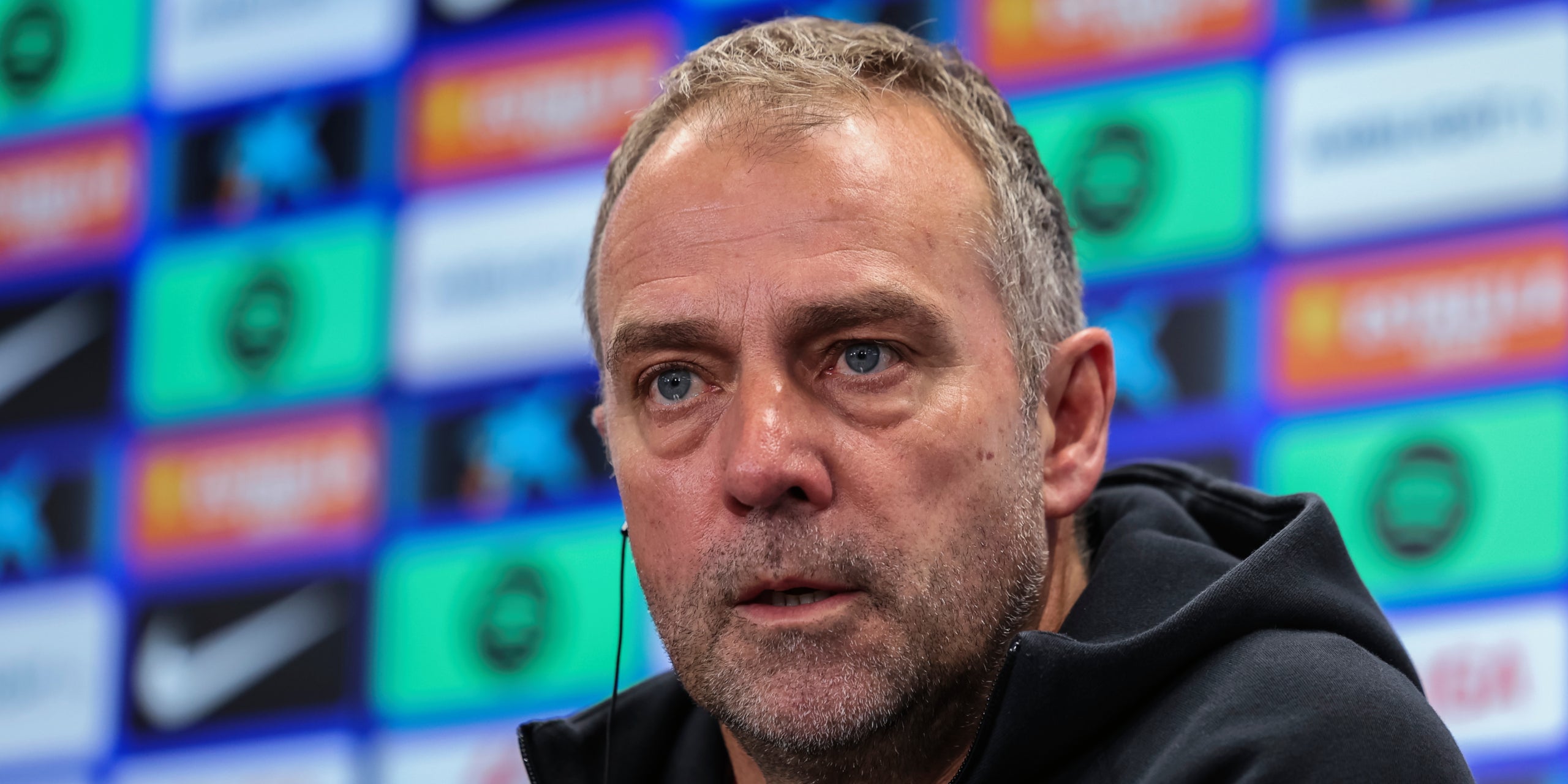 Hansi Flick, durant una roda de premsa amb el Barça | Europa Press