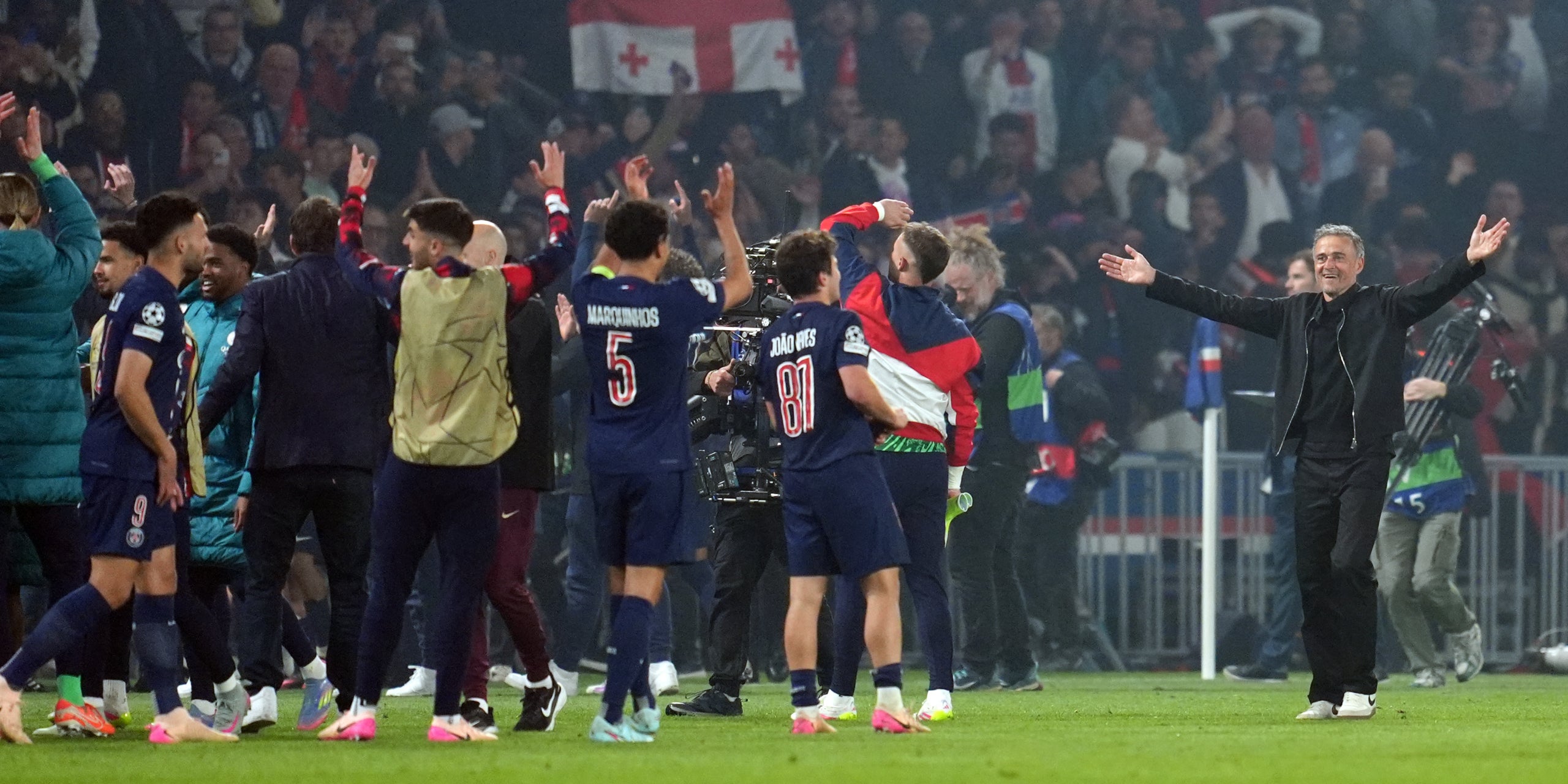 Luis Enrique celebra la classificació per a la final de la Champions | Europa Press