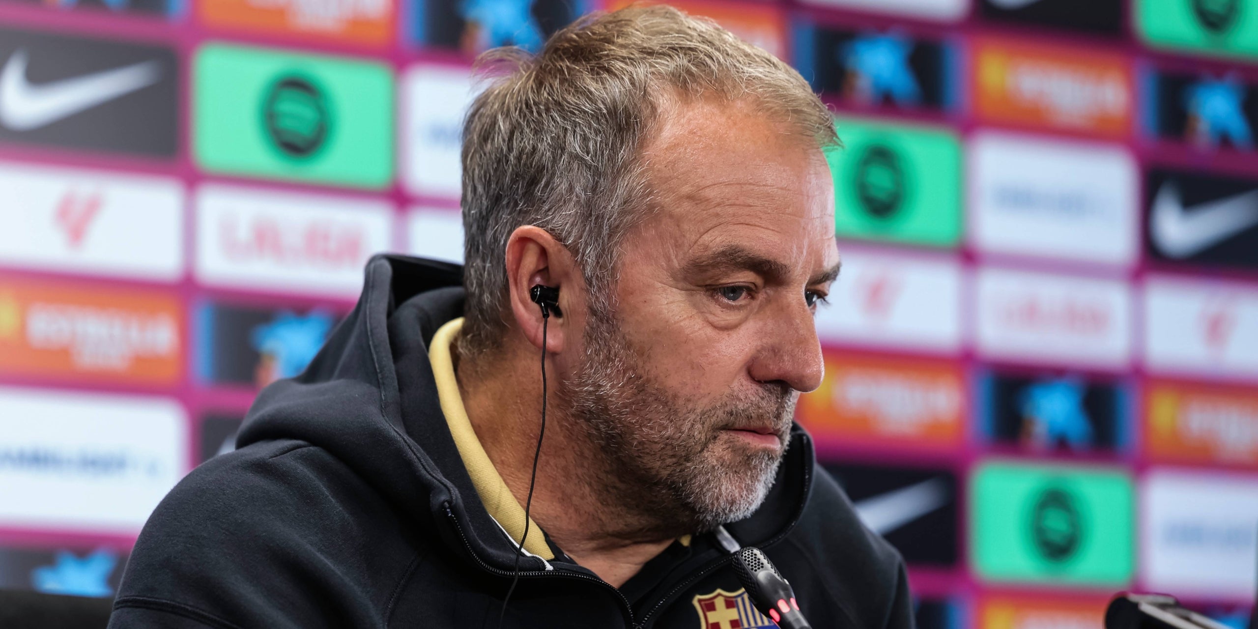 Hansi Flick, entrenador del Barça, en roda de premsa | Europa Press