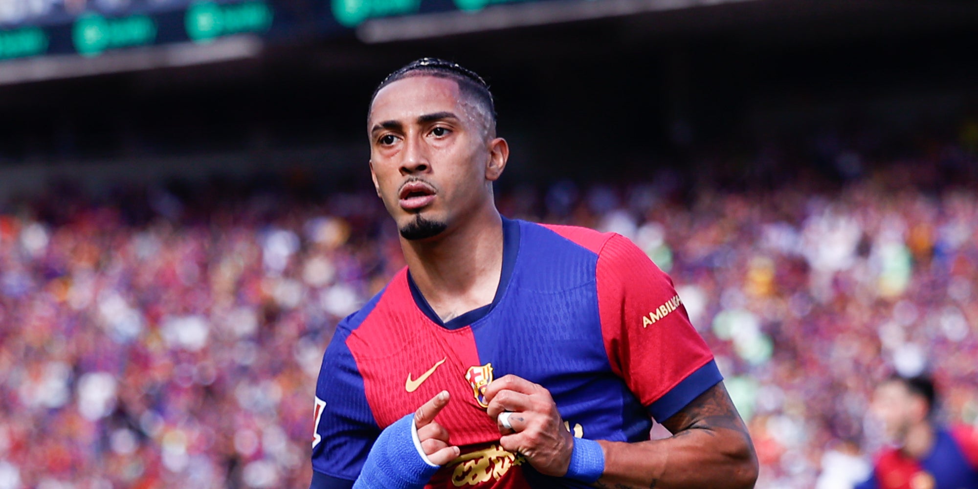 Raphinha, durante un partido con el Barça | Europa Press