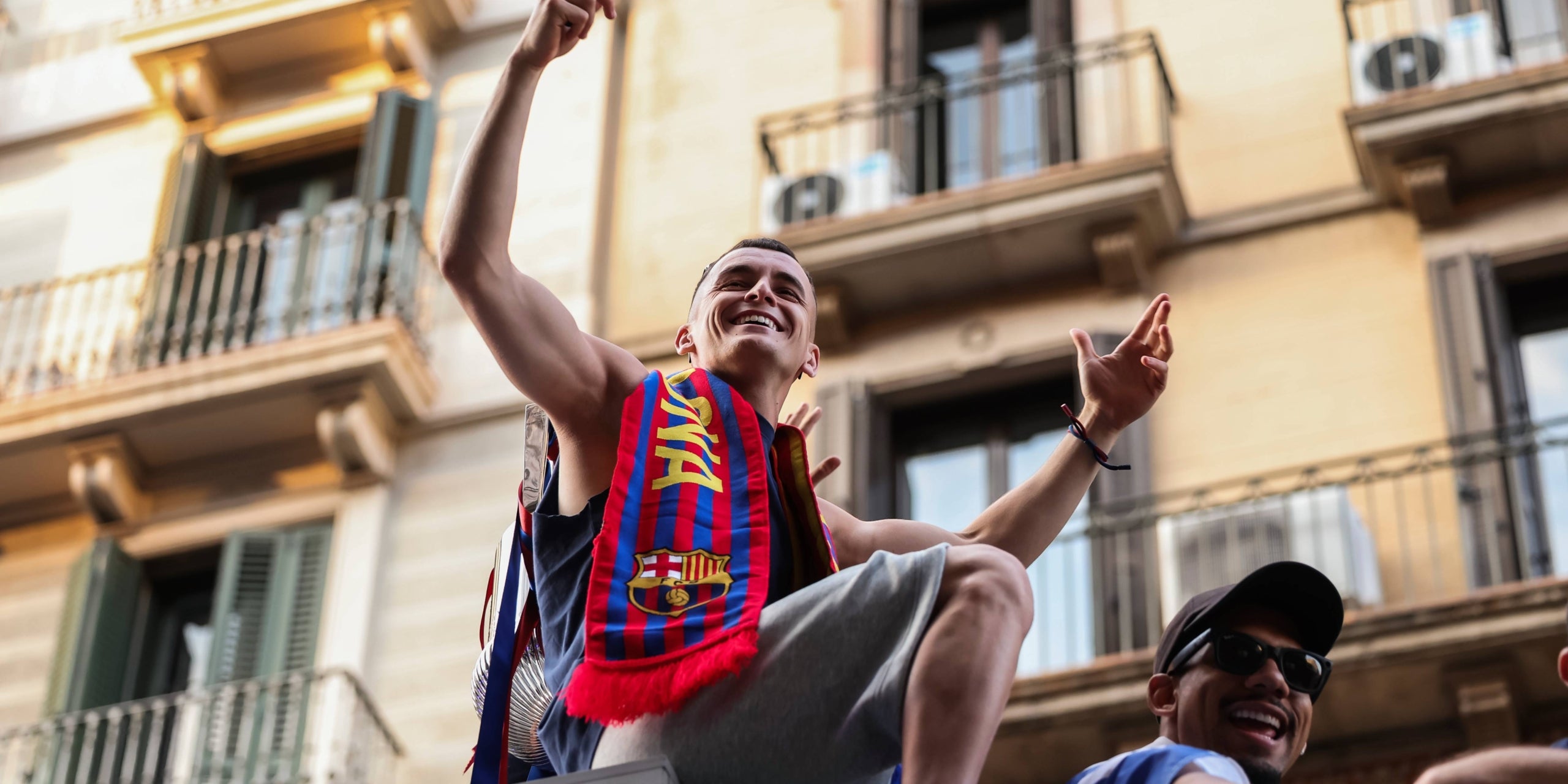 Marc Casadó, celebrant el títol de Lliga del Barça | Europa Press
