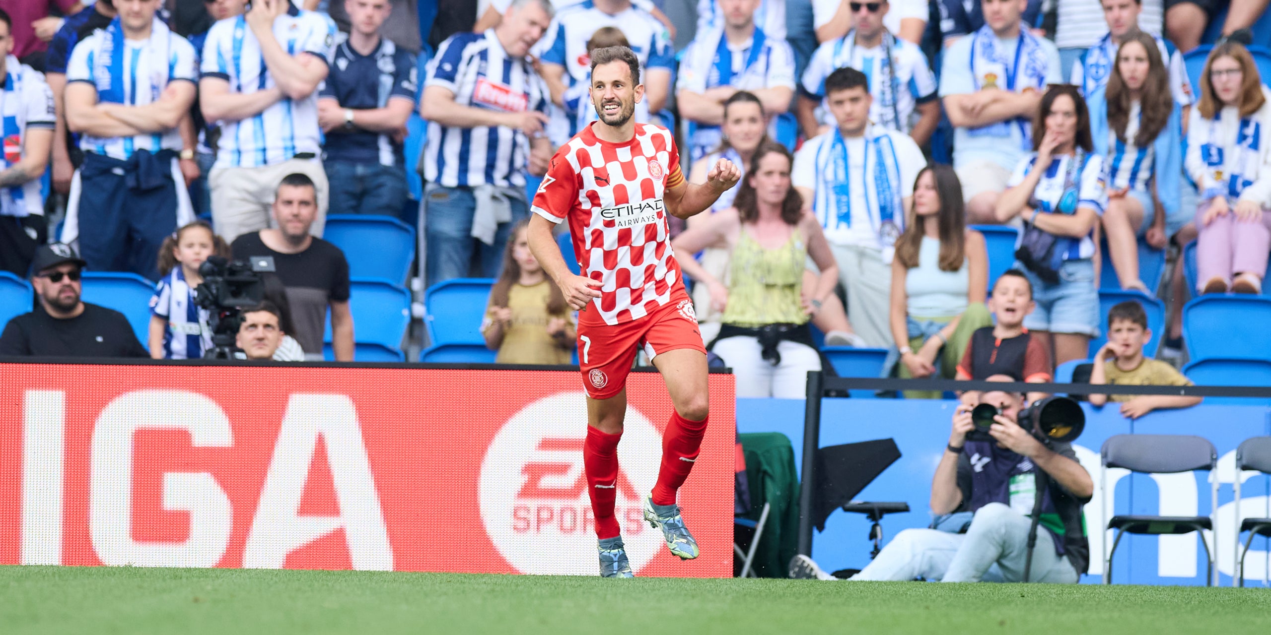 Stuani, durant el partit contra la Reial Societat | Europa Press