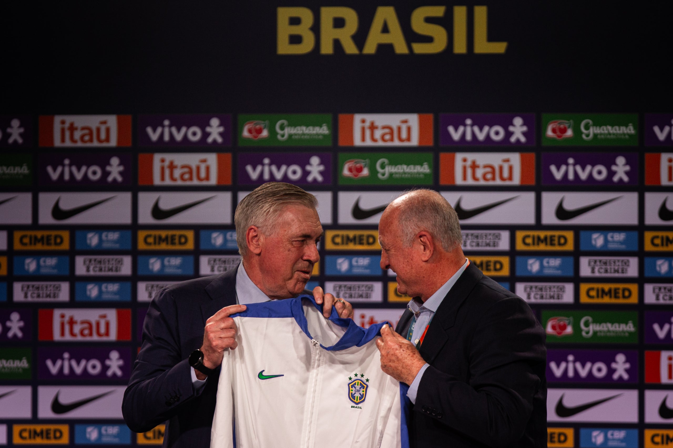 Carlo Ancelotti, en la seva presentació com a seleccionador brasiler | Europa Press