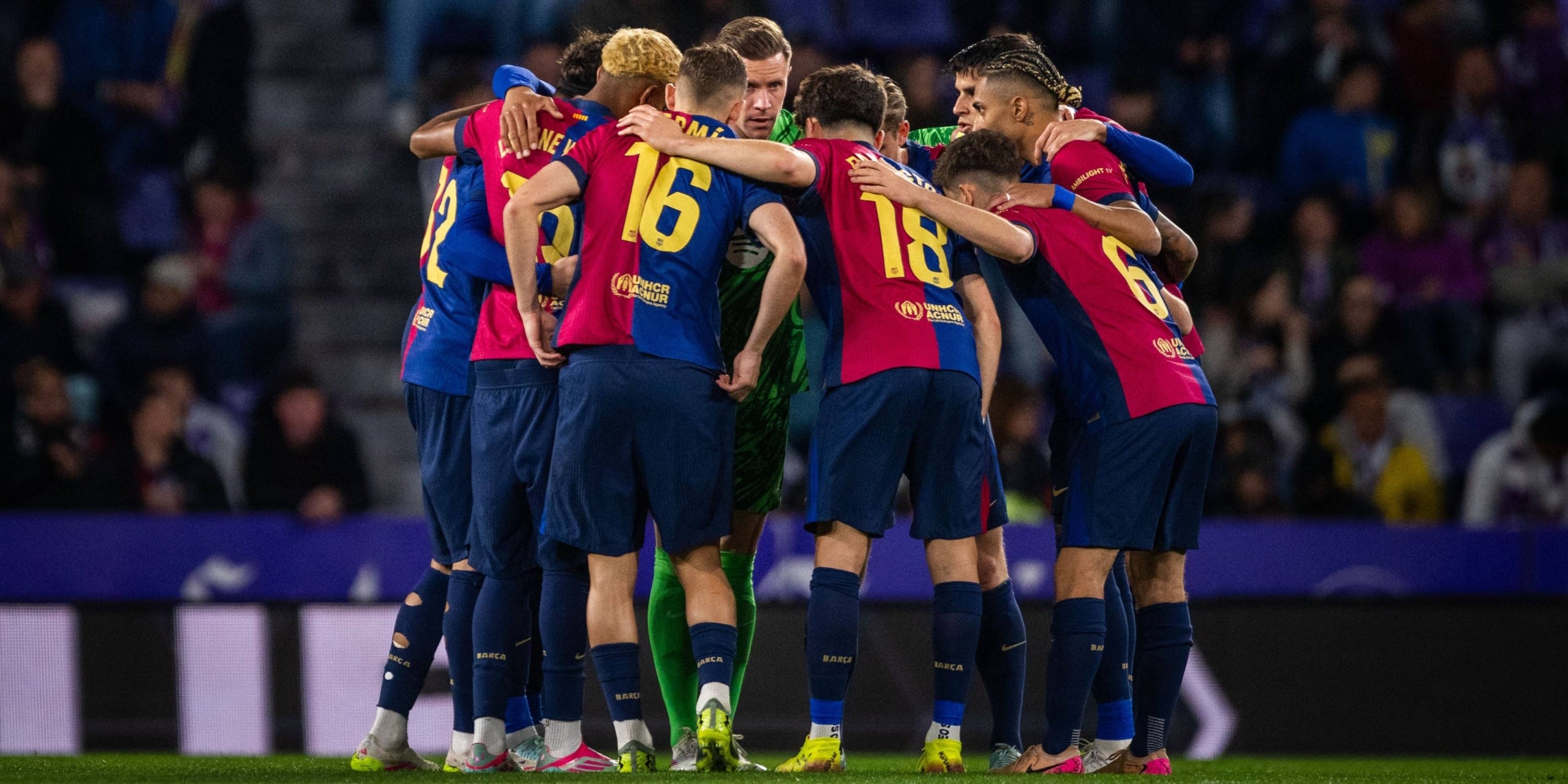 Els jugadors del Barça durant el partit contra el Valladolid | FC Barcelona