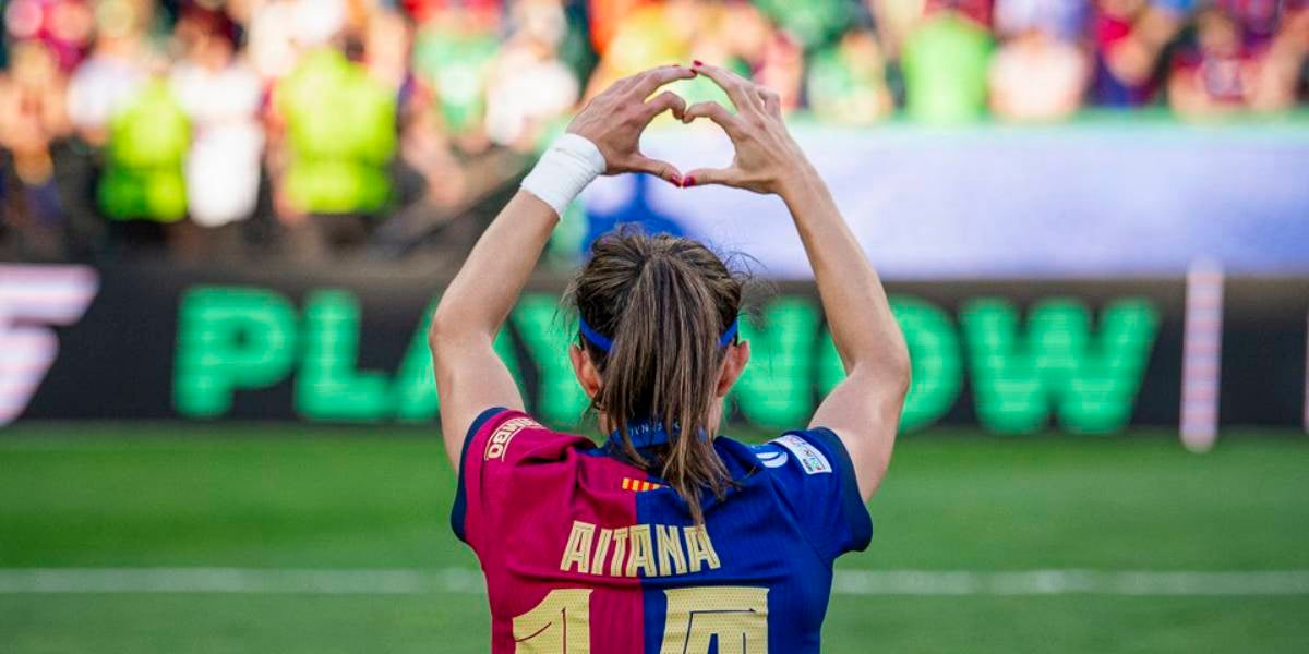 Aitana Bonmatí agraeix el suport als més de 15.000 culers presents al José Alvalade de Lisboa | FC Barcelona