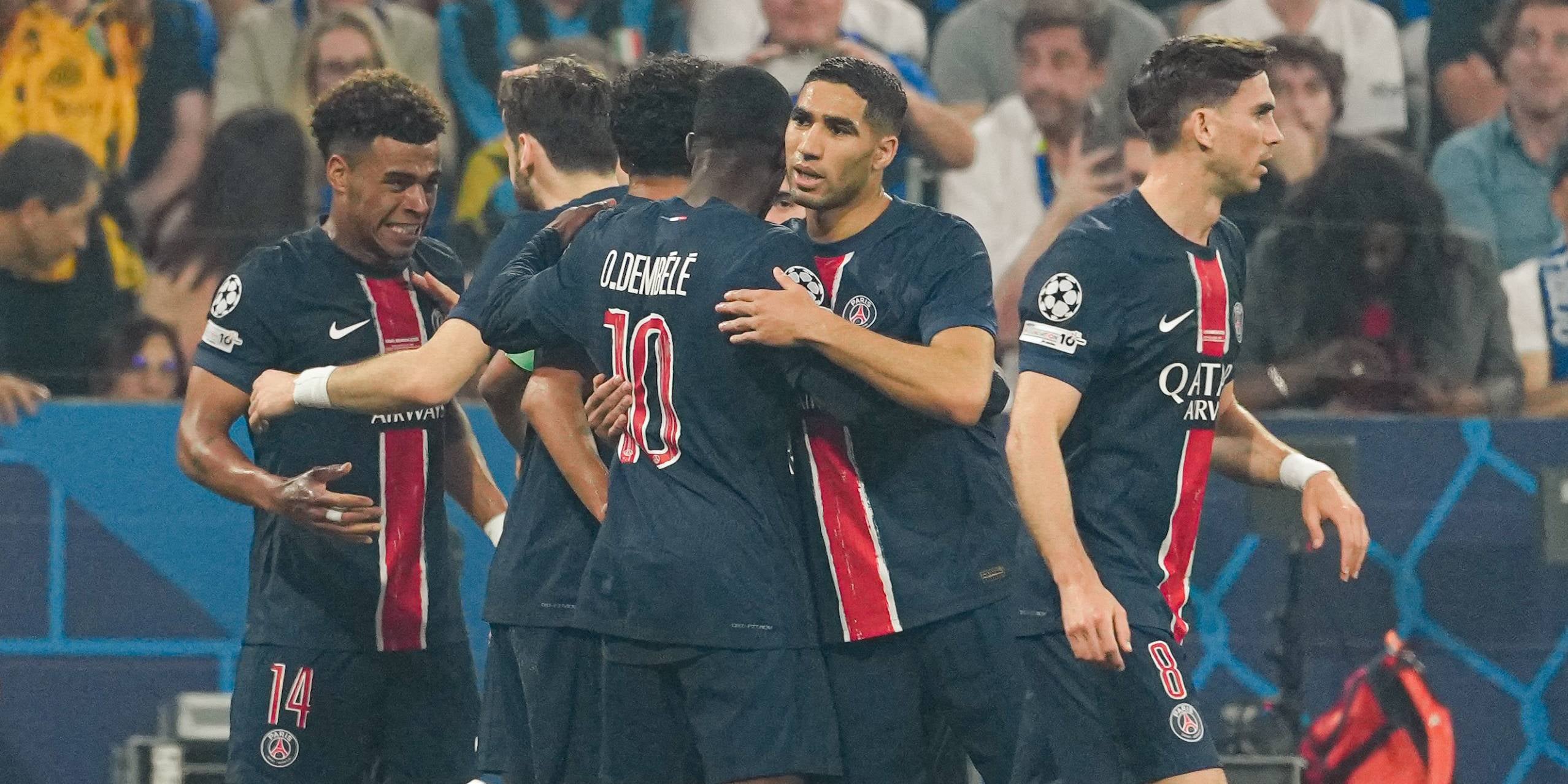 Els jugadors del PSG celebren un gol durant la final de la Champions | Paris Saint-Germain