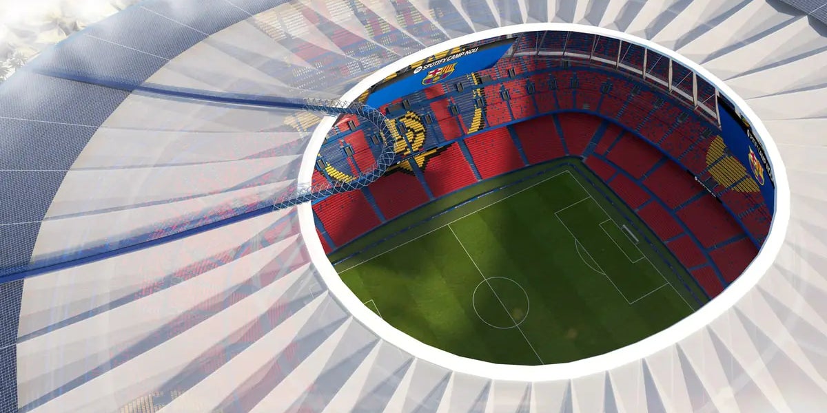 Imatge virtual de la futura coberta del nou Spotify Camp Nou | FC Barcelona