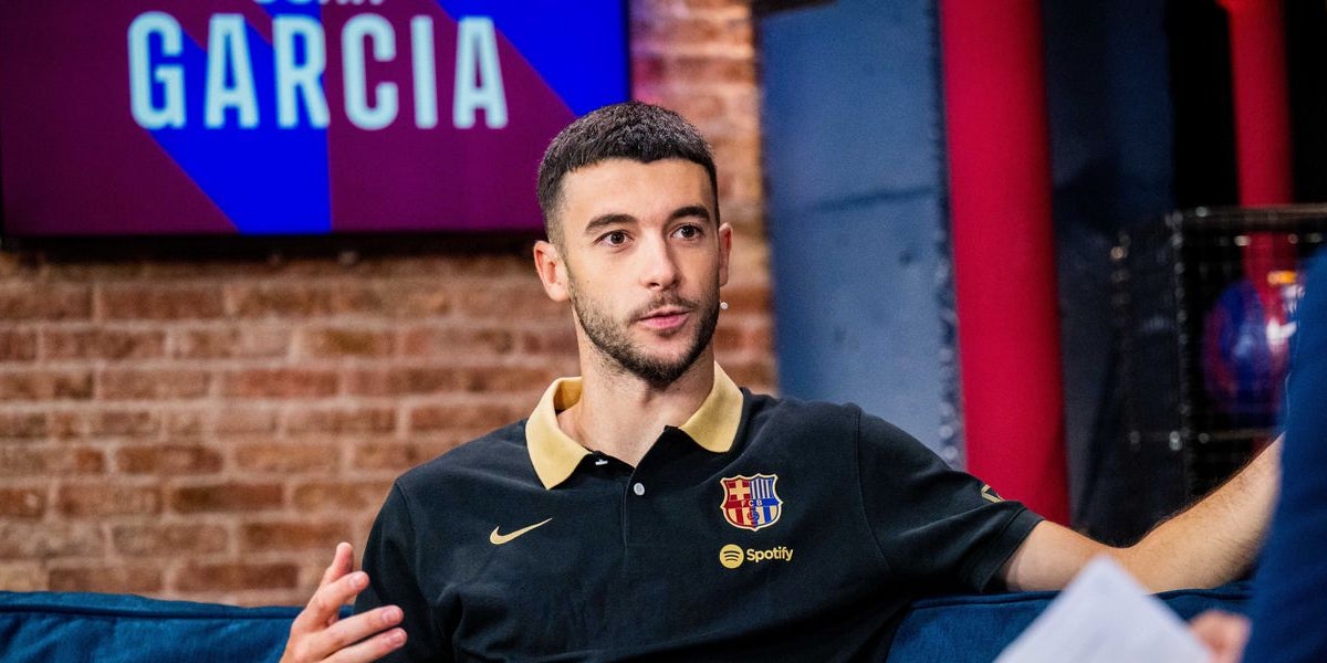 Joan Garcia, durant una entrevista amb Barça One | FC Barcelona