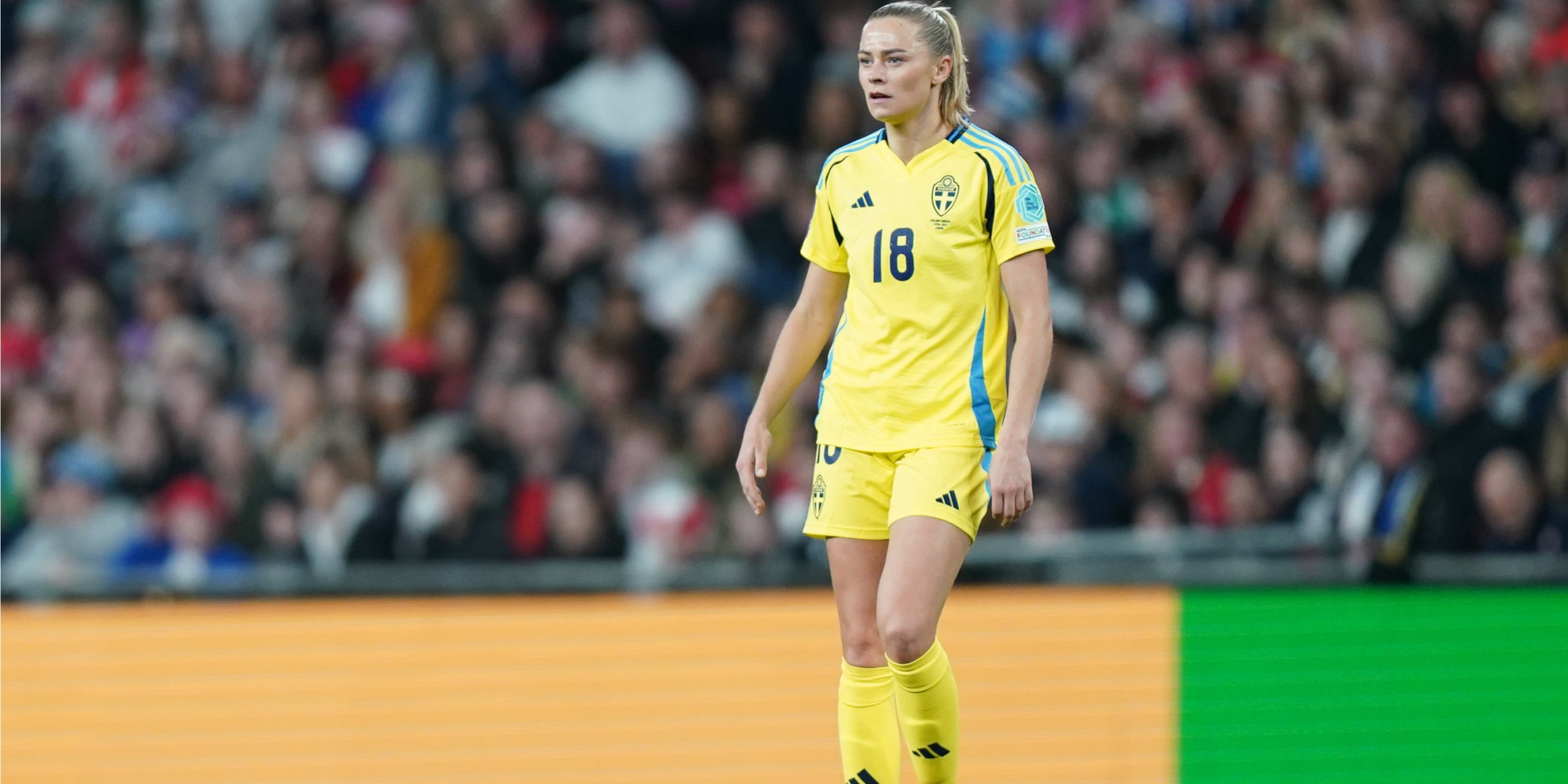 Fridolina Rolfö, durante un partido con la selección sueca | Europa Press