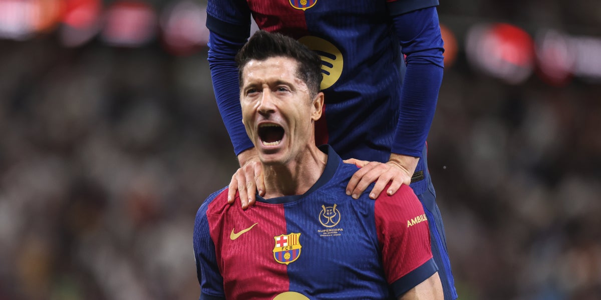 Lewandowski celebrando un gol esta temporada | Europa Press