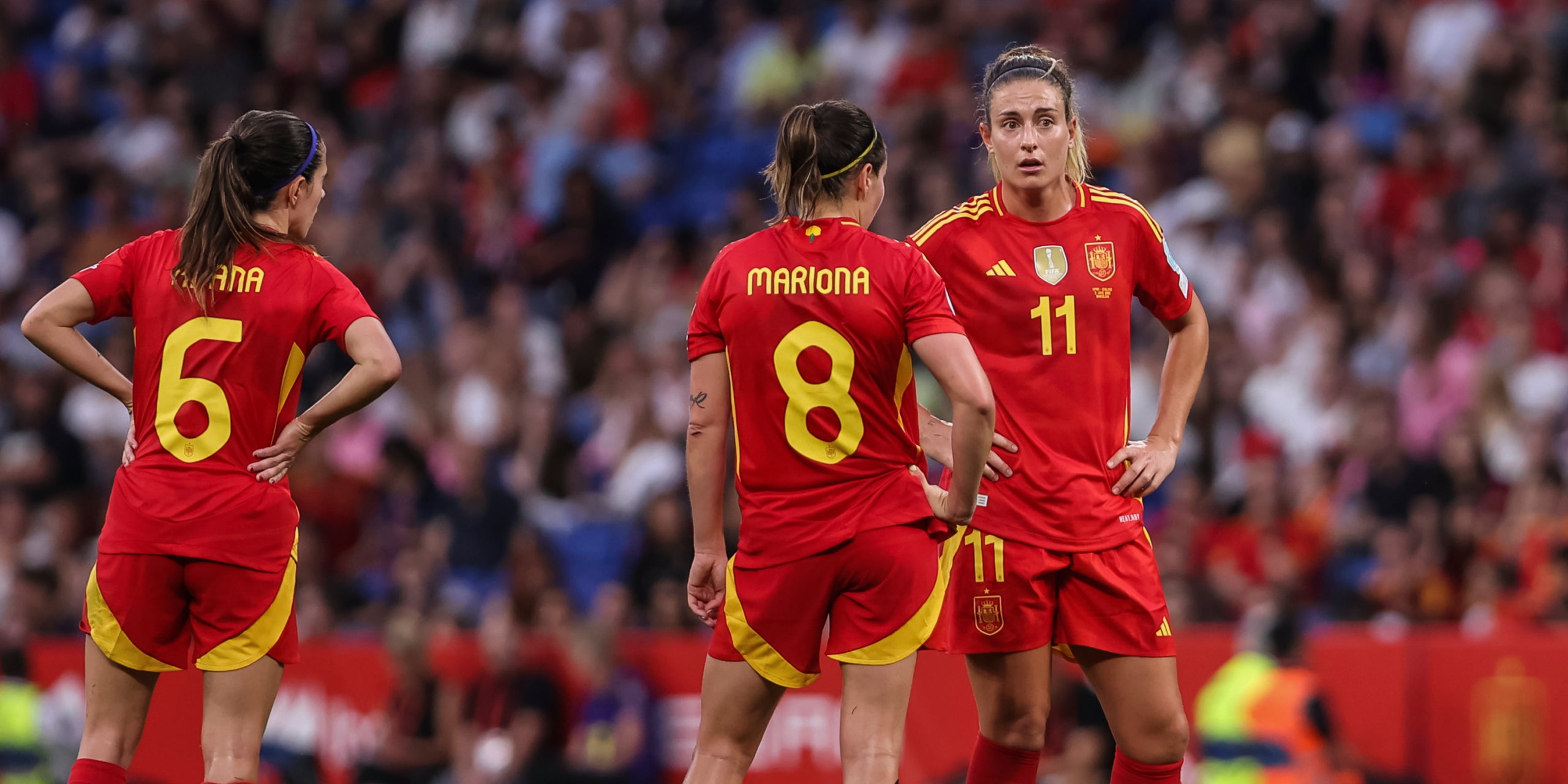Aitana Bonmatí, Mariona Caldentey i Alexia Putellas, amb la selecció espanyola | Europa Press