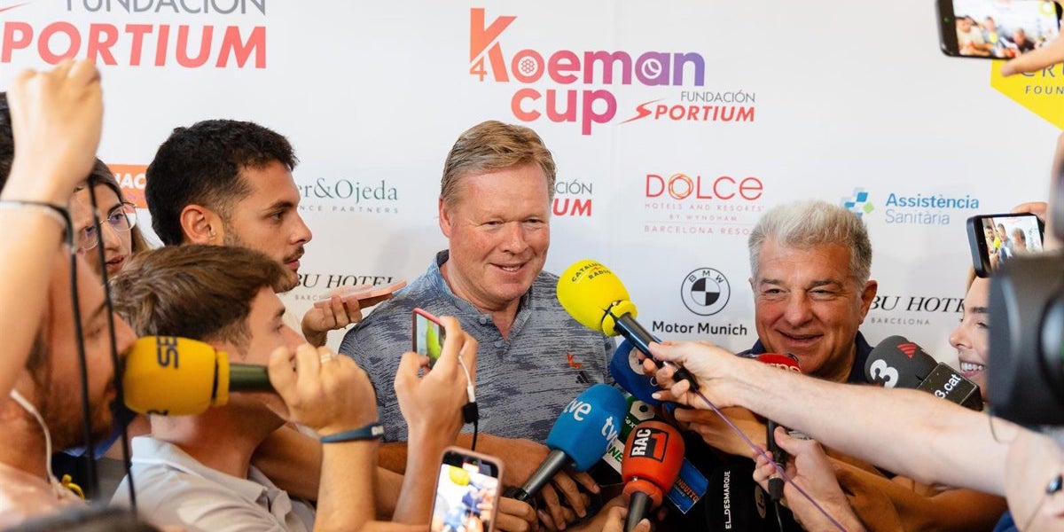 Ronald Koeman i Joan Laporta | Europa Press