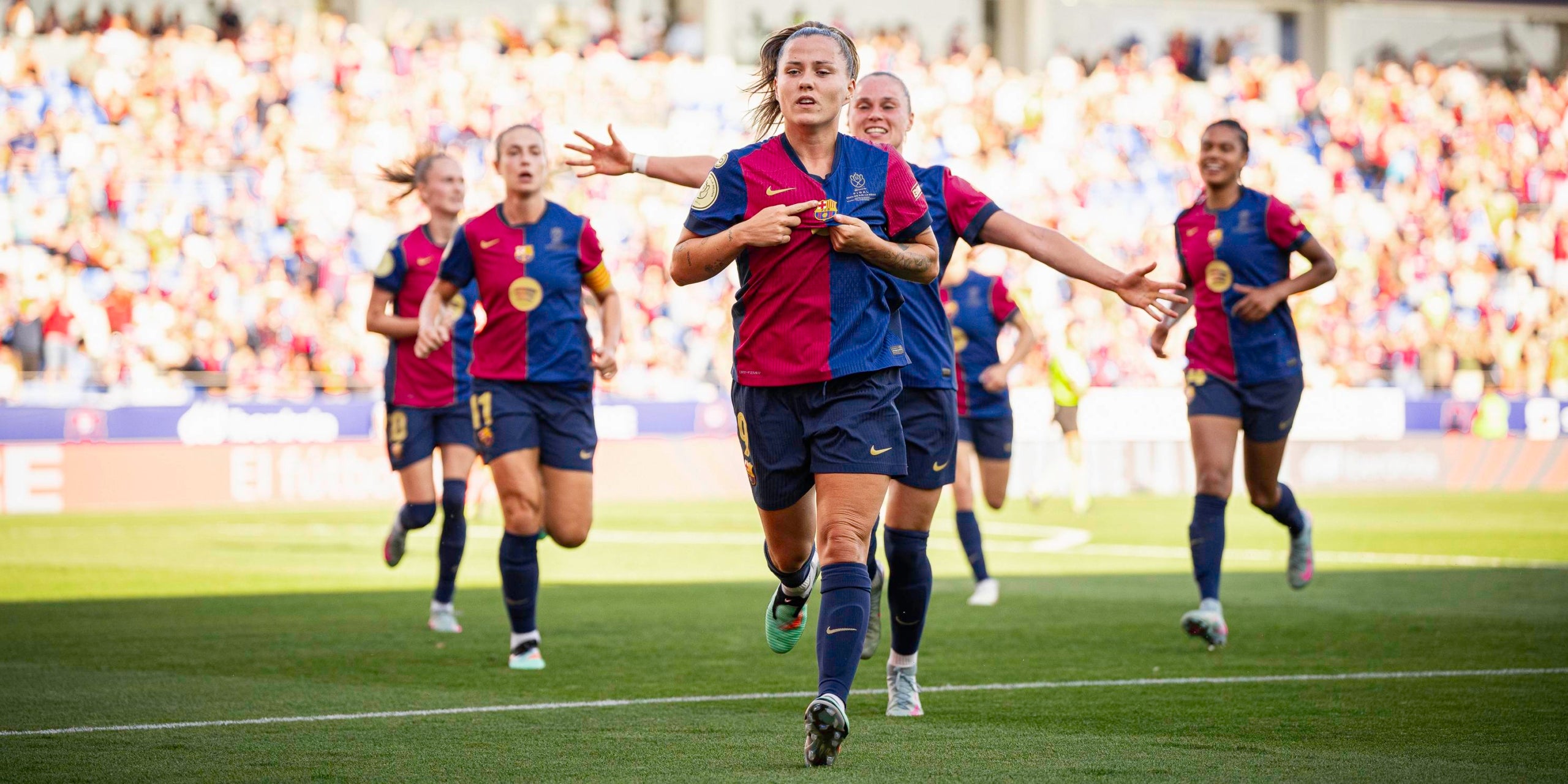 Claudia Pina celebra el seu gol durant la final de Copa entre Barça i Atlètic de Madrid | FC Barcelona