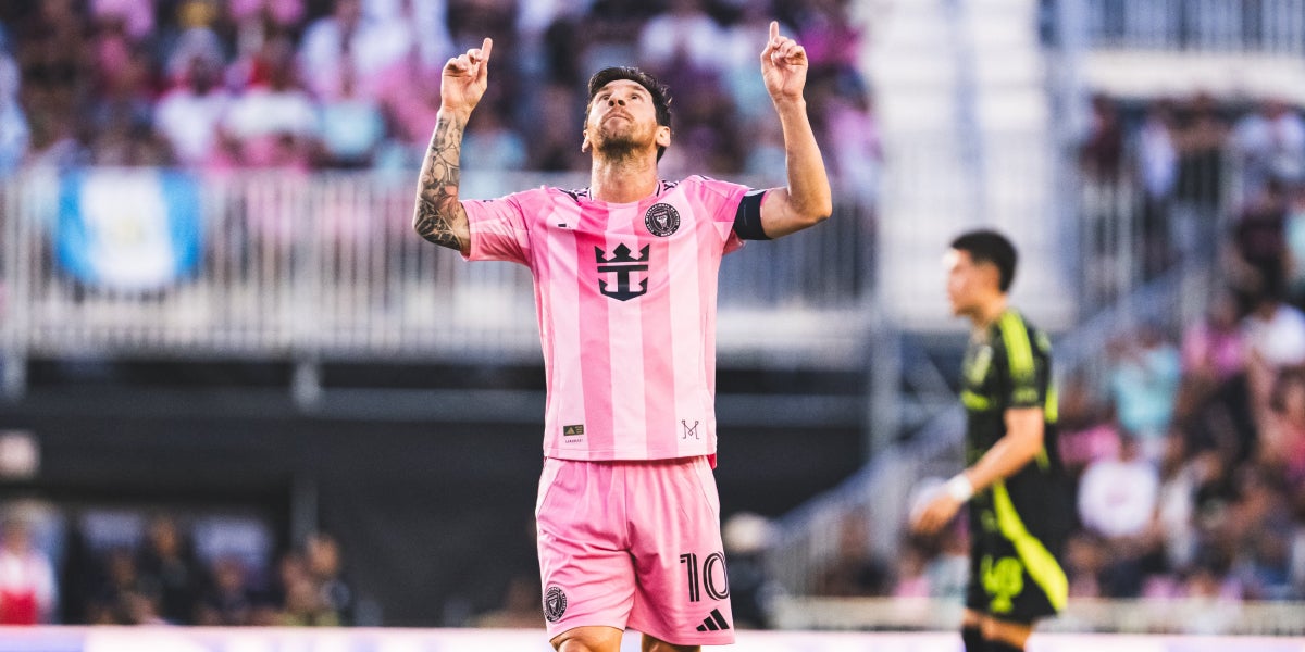 Leo Messi celebrant un gol amb l'Inter Miami | Inter Miami CF