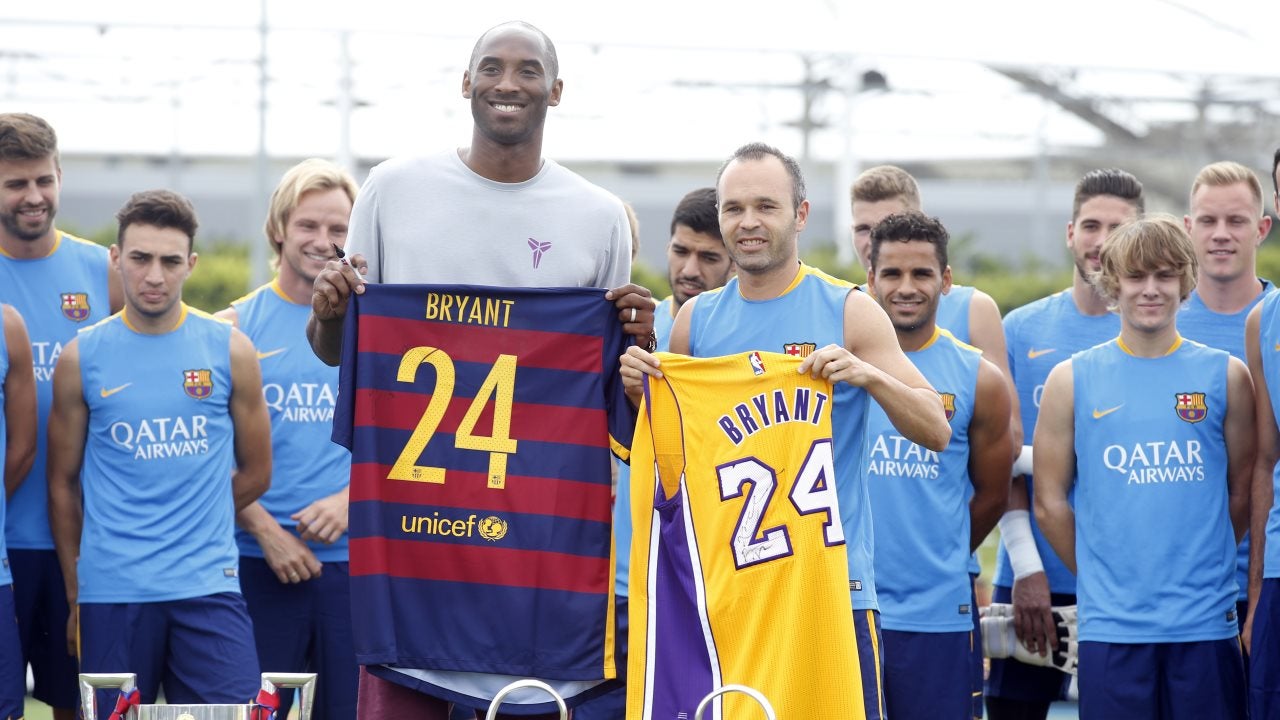 Kobe Bryant, con una camiseta del Barça | FC Barcelona