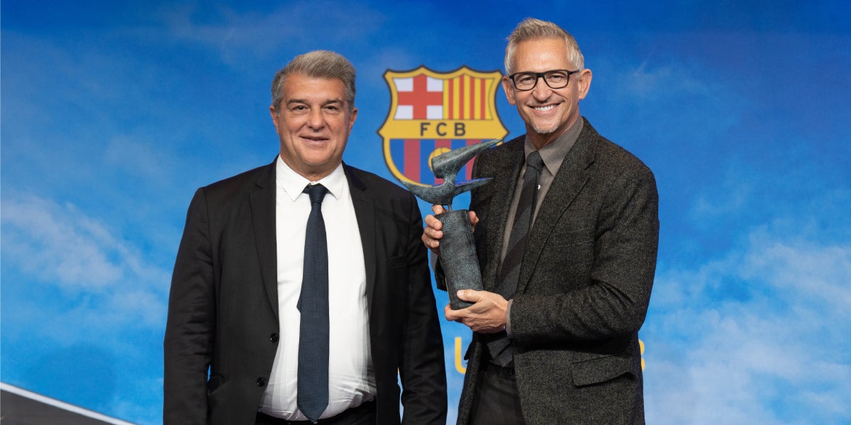 Gary Lineker, amb Joan Laporta | Europa Press