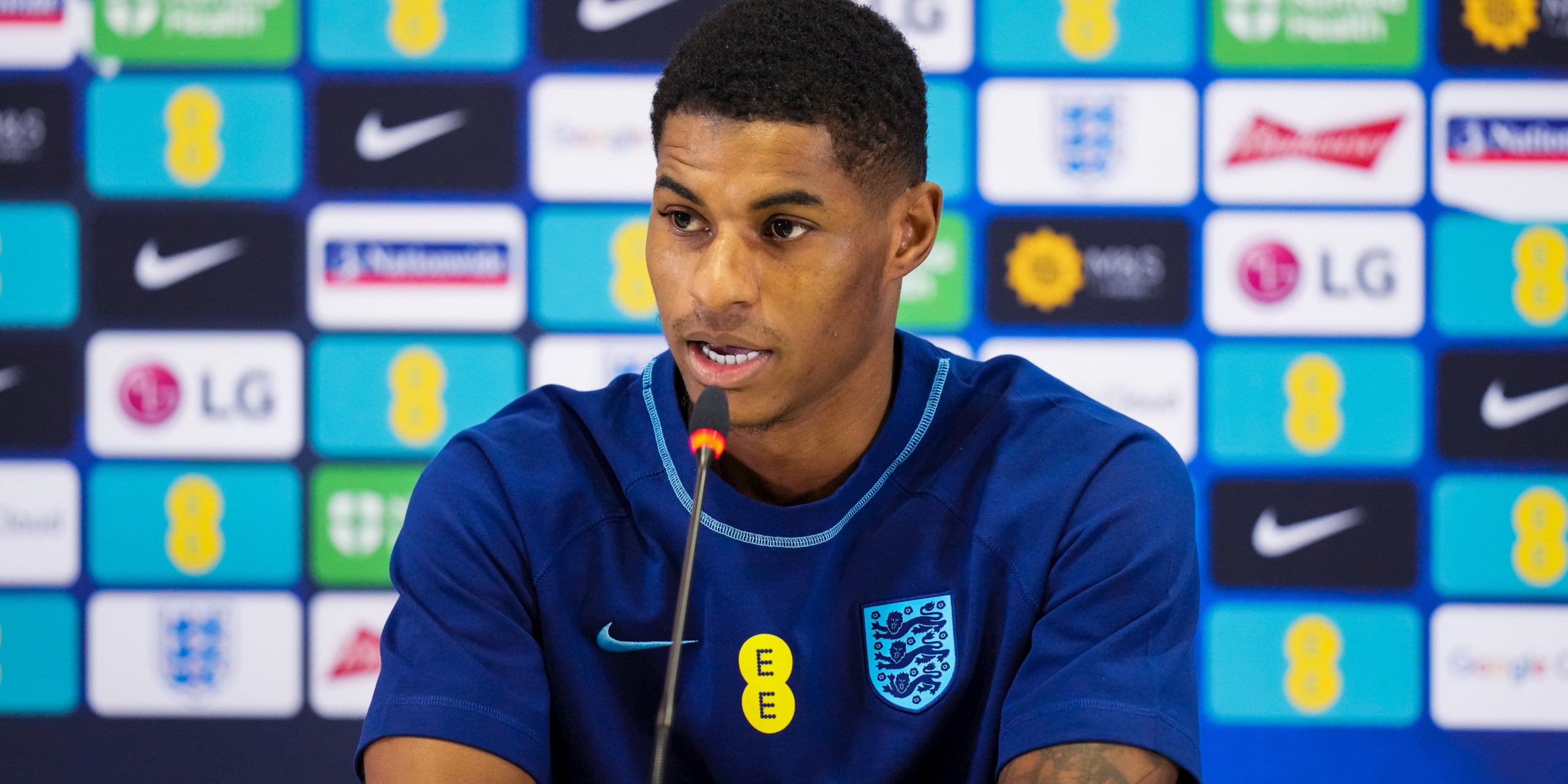 Marcus Rashford, durant una roda de premsa | Europa Press