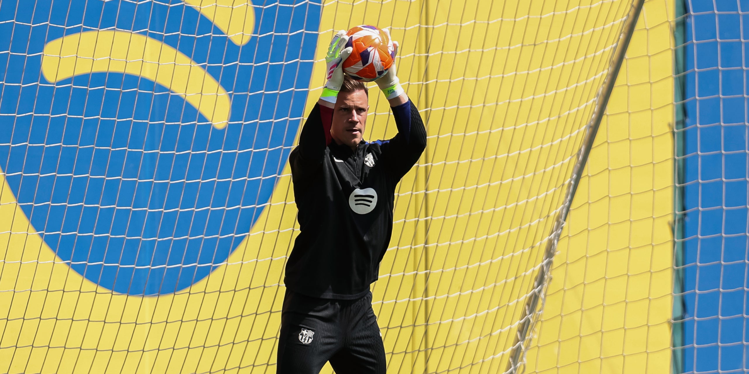 Ter Stegen, durant un entrenament amb el Barça | Europa Press