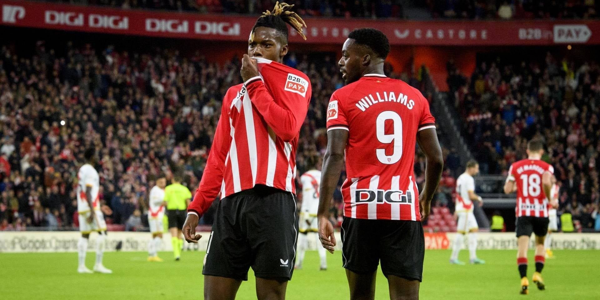 Nico Williams i Iñaki Williams, durant un partit amb l'Athletic Club | Europa Press
