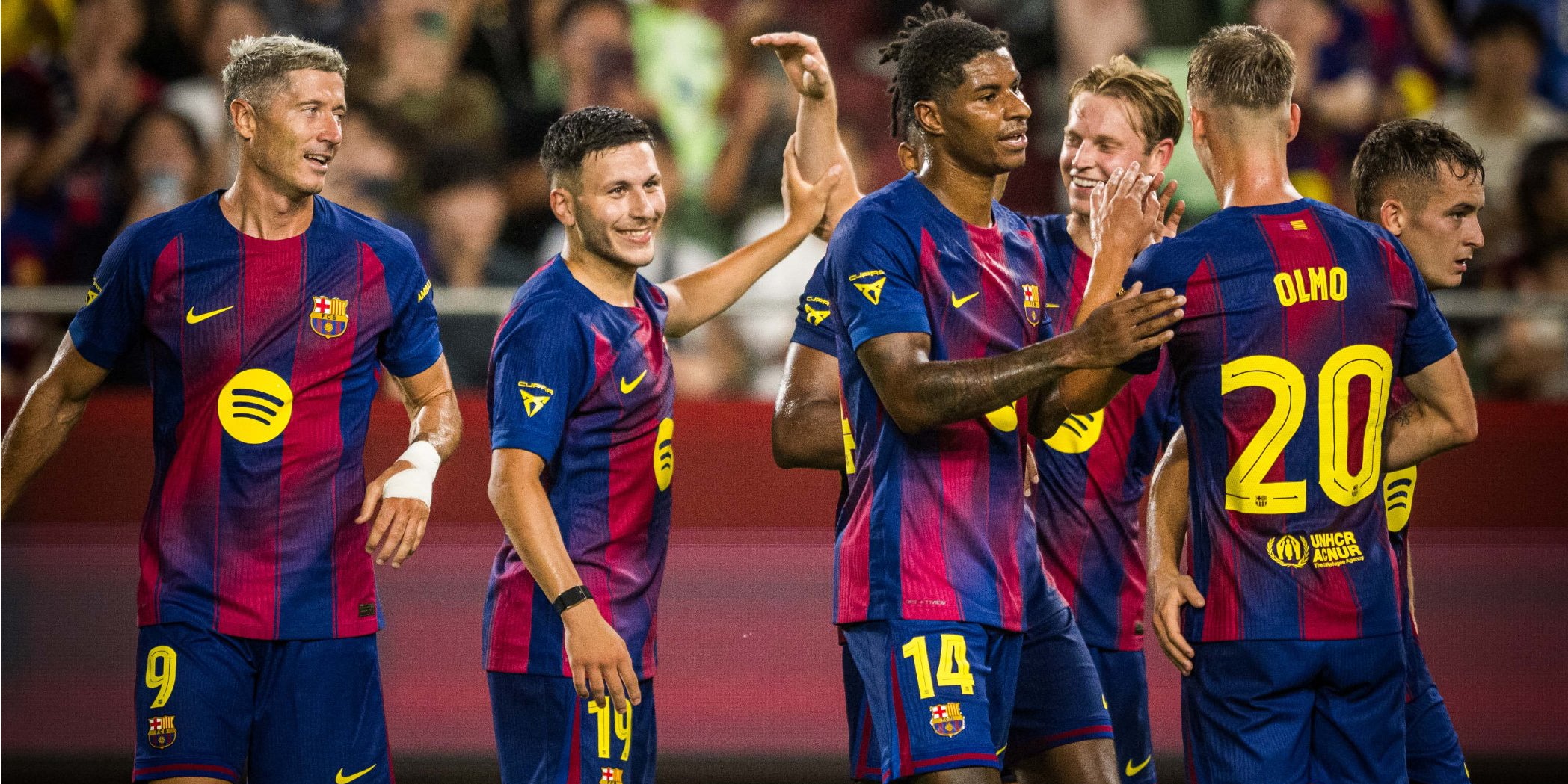 Els jugadors del Barça, celebrant un gol contra el Vissel Kobe | FC Barcelona
