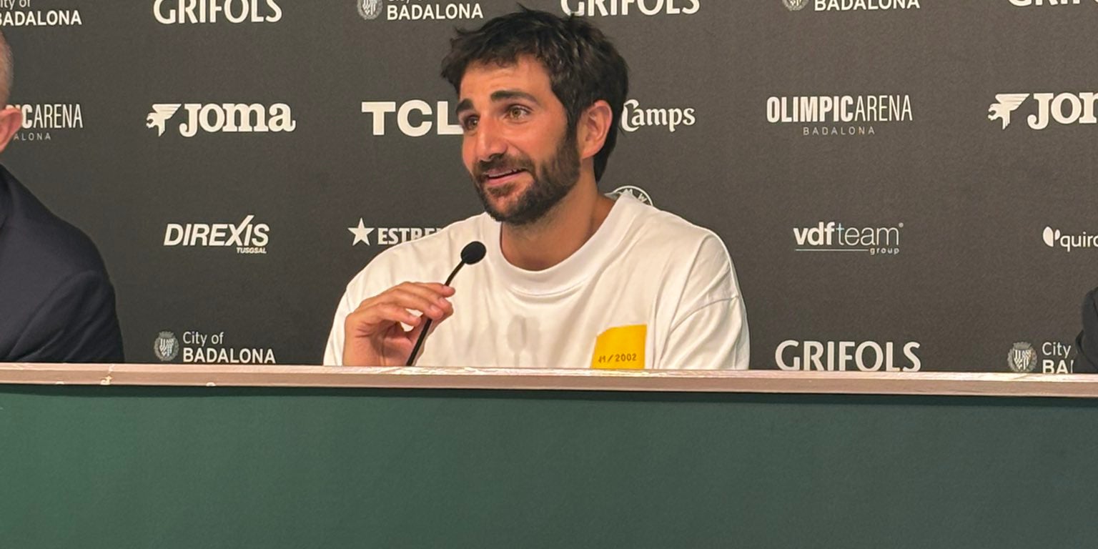 Ricky Rubio, en la seva presentació com a nou jugador de la Penya | Club Joventut Badalona
