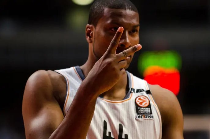 Marcus Slaughter, durant un partit amb el Madrid de bàsquet | Europa Press