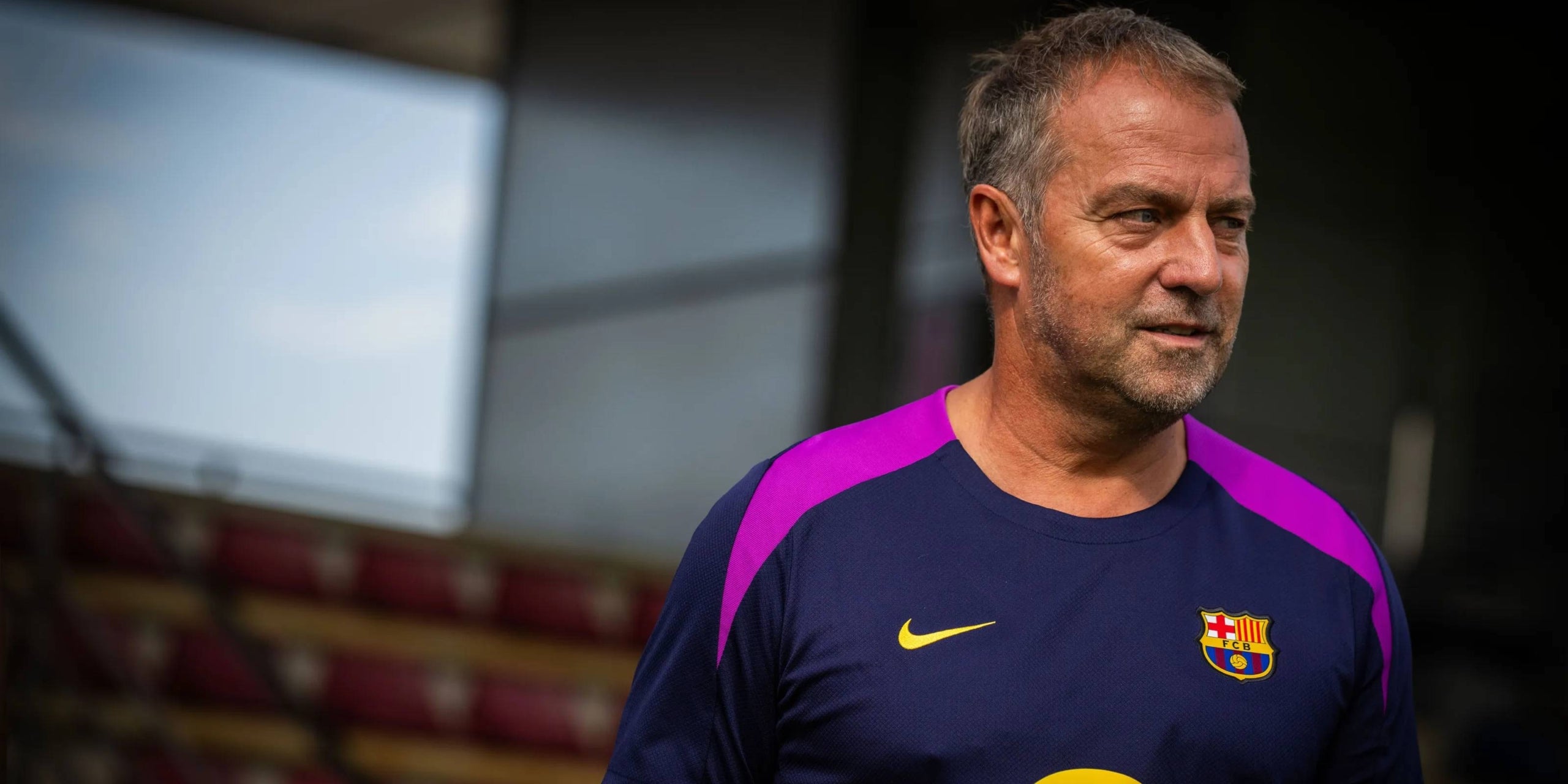 Hansi Flick, durant un entrenament de pretemporada | FC Barcelona
