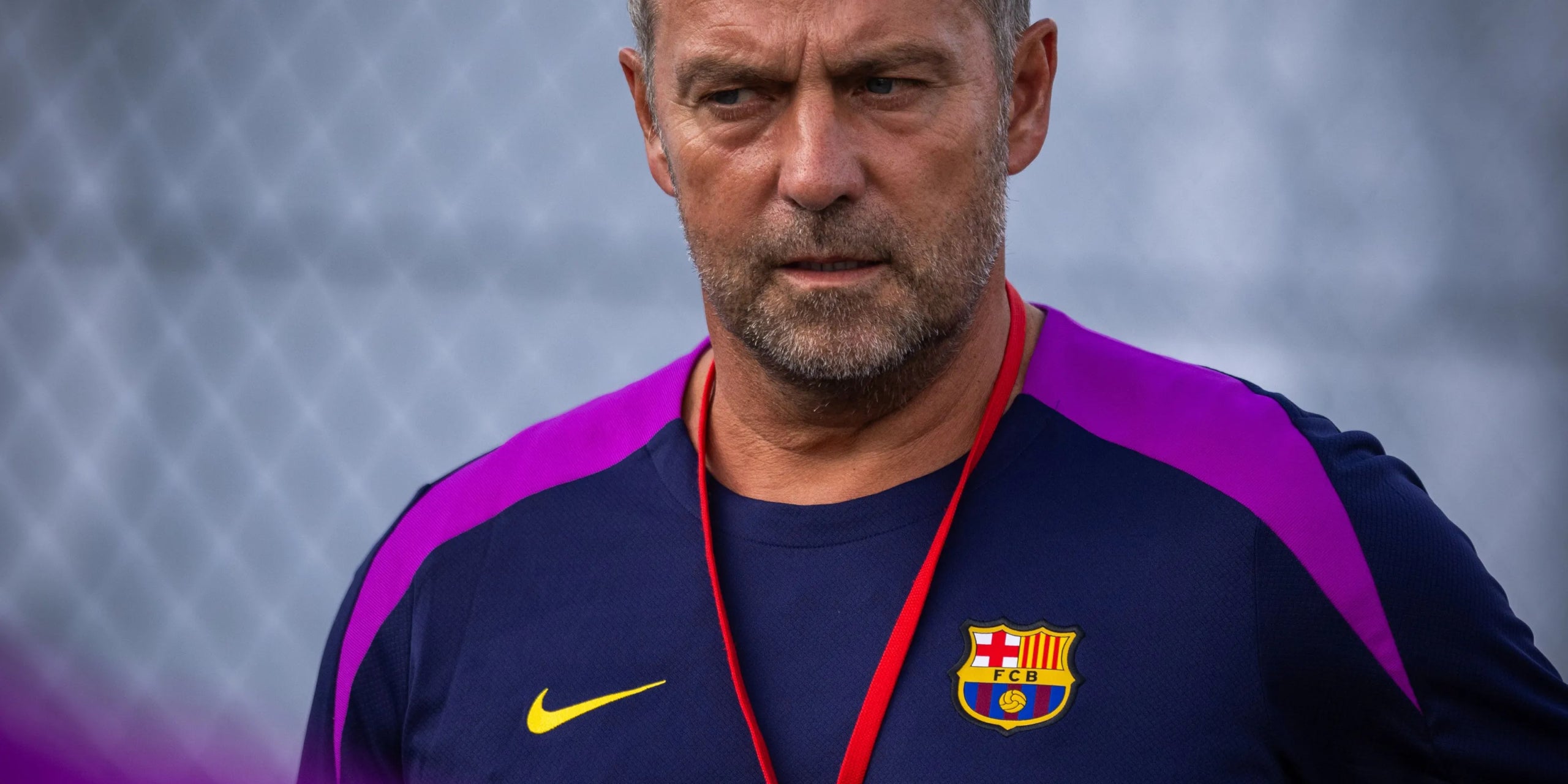 Hansi Flick, durant un entrenament de pretemporada | FC Barcelona