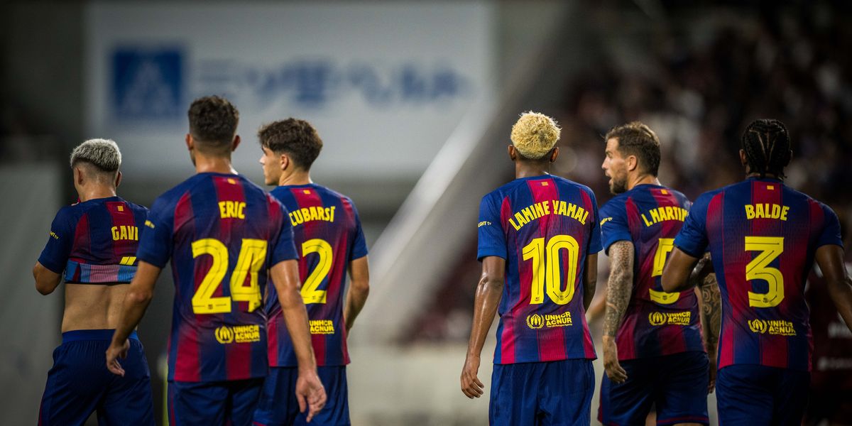 Los jugadores del Barça, durante el partido contra el Vissel Kobe | FC Barcelona