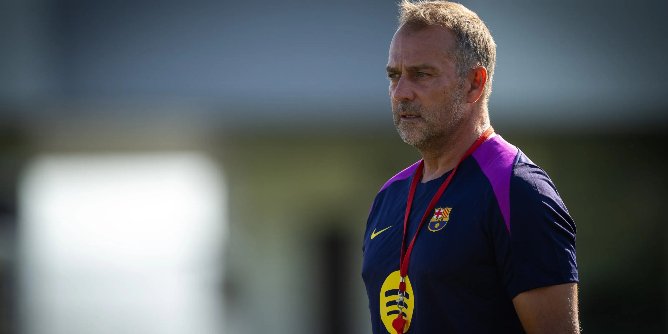 Hansi Flick, durant un entrenament de pretemporada | FC Barcelona