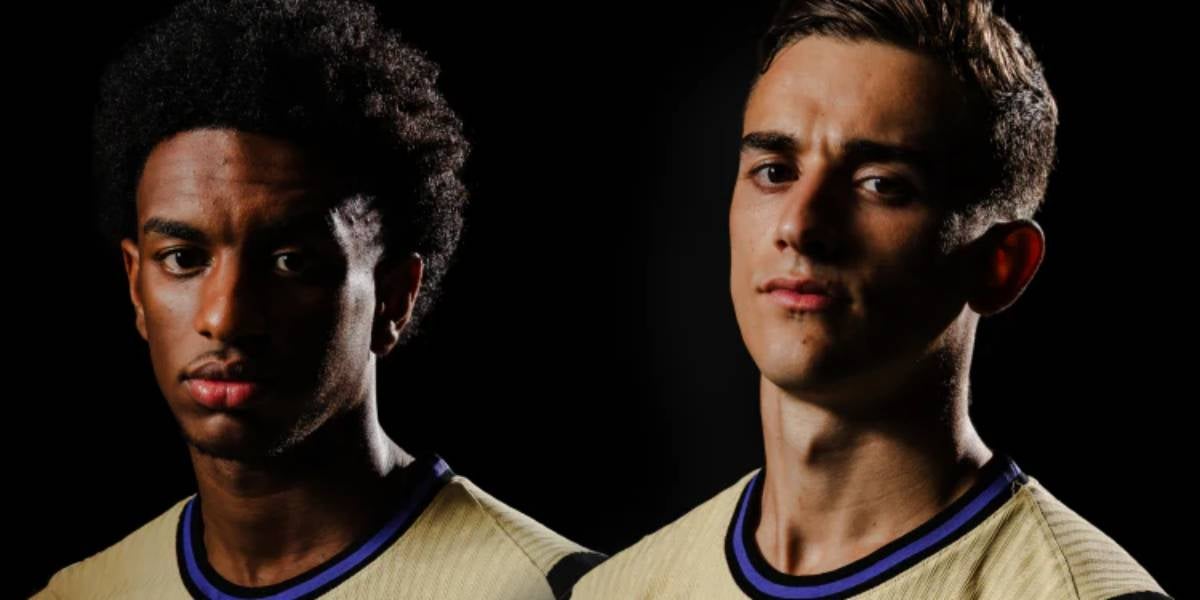 Balde i Gavi, amb la segona equipació del Barça per a la temporada 2025-2026 | FC Barcelona