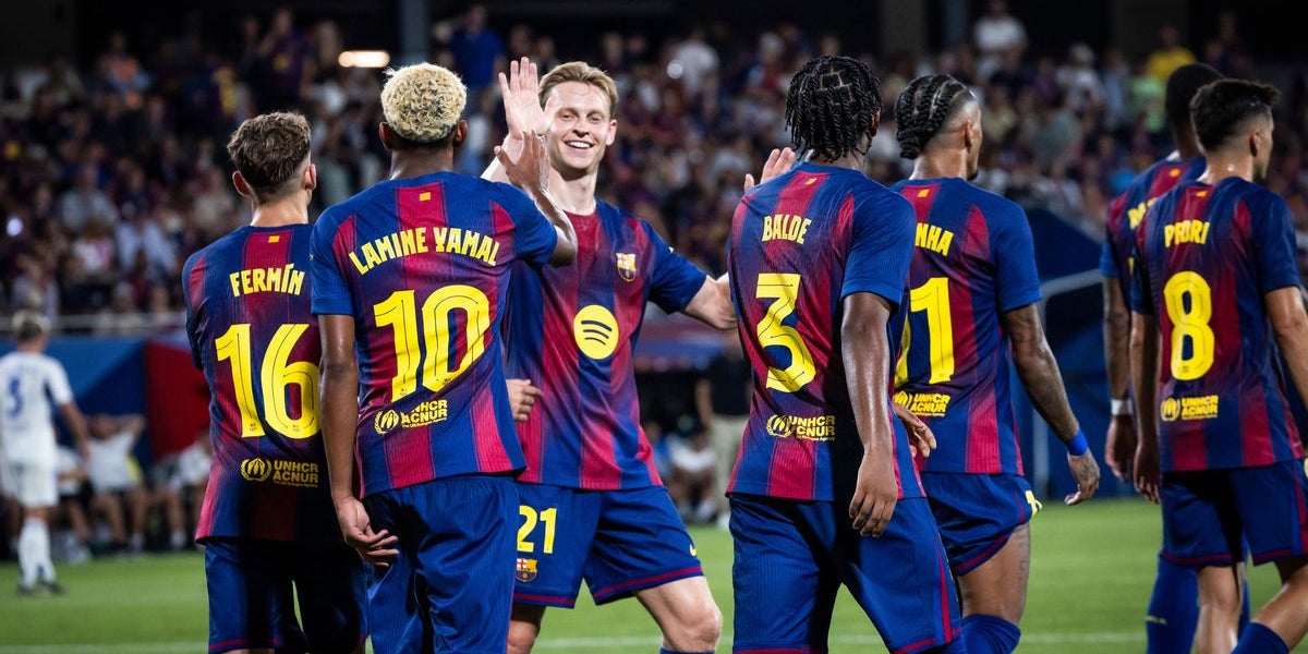 Los jugadores del Barça, celebrando un gol | FC Barcelona