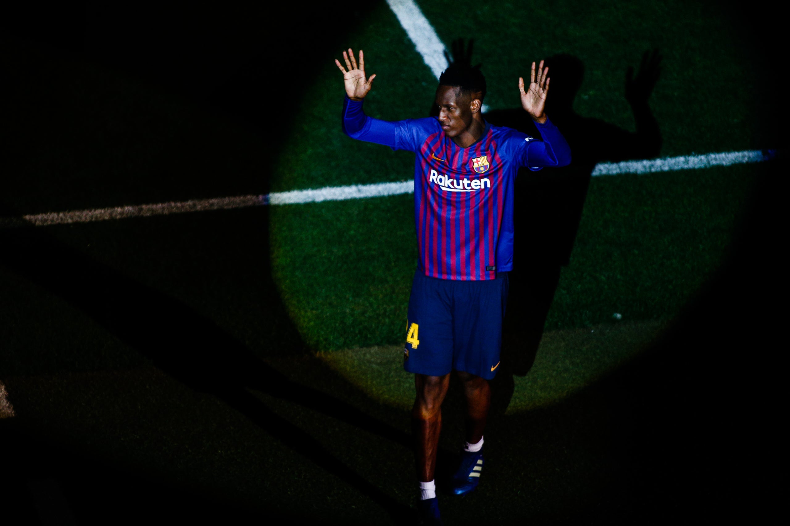 Yerry Mina, amb la samarreta del Barça | Europa Press