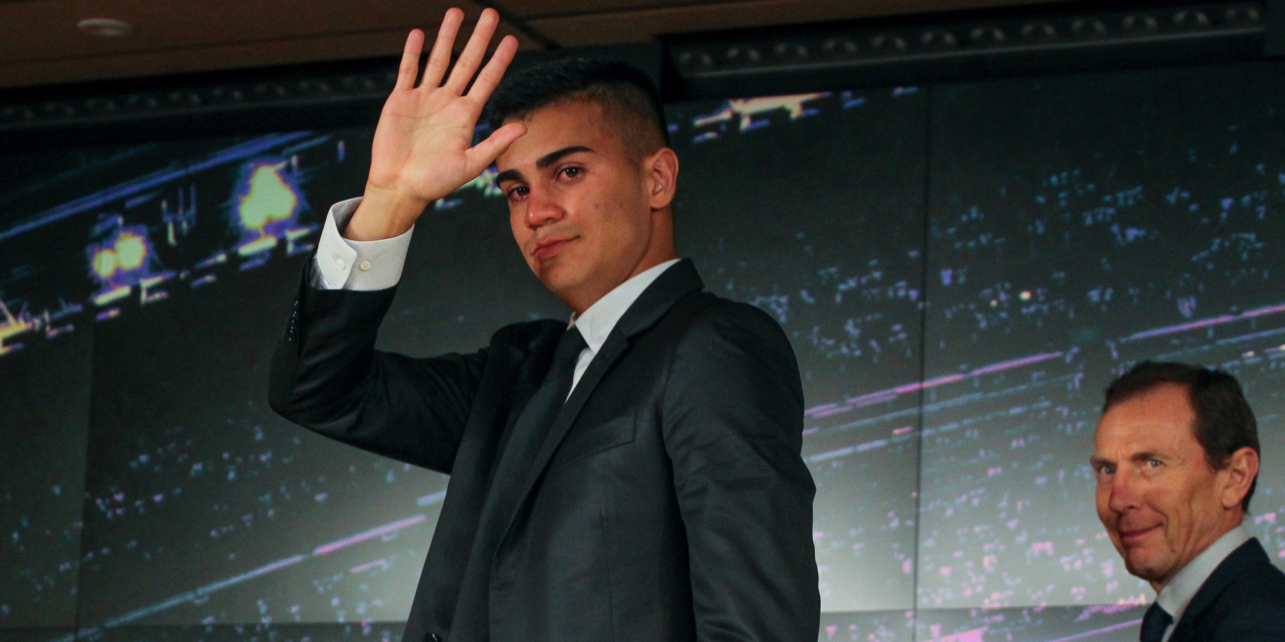 El futbolista Reinier Jesus, emocionat el dia de la seva presentació amb el Reial Madrid | Europa Press