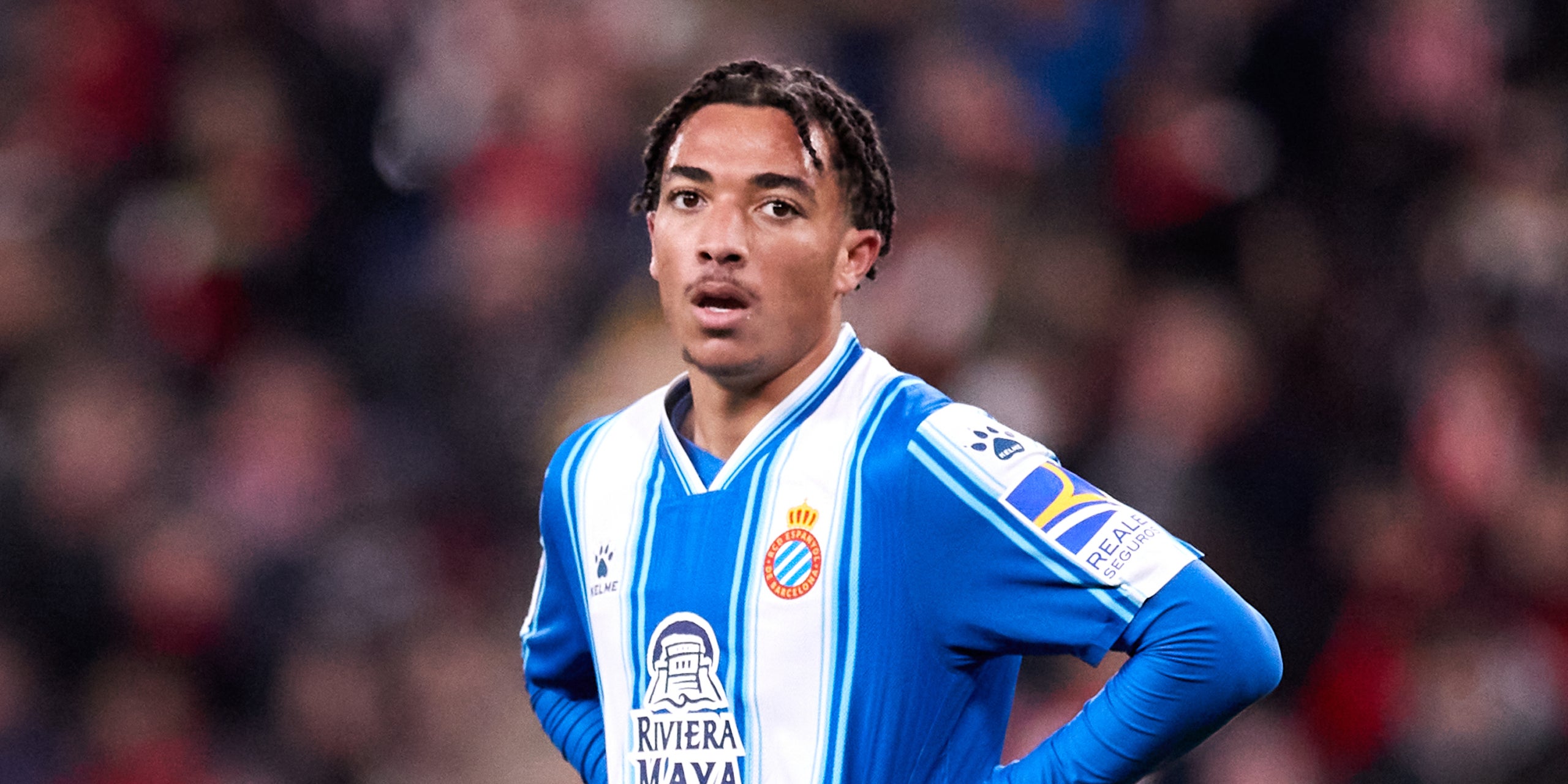 Luca Koleosho, durante un partido con el Espanyol la temporada 2022/23 | Europa Press