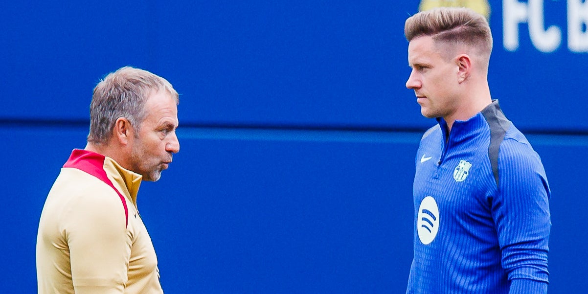 Flick i Ter Stegen, durant un entrenament | Europa Press