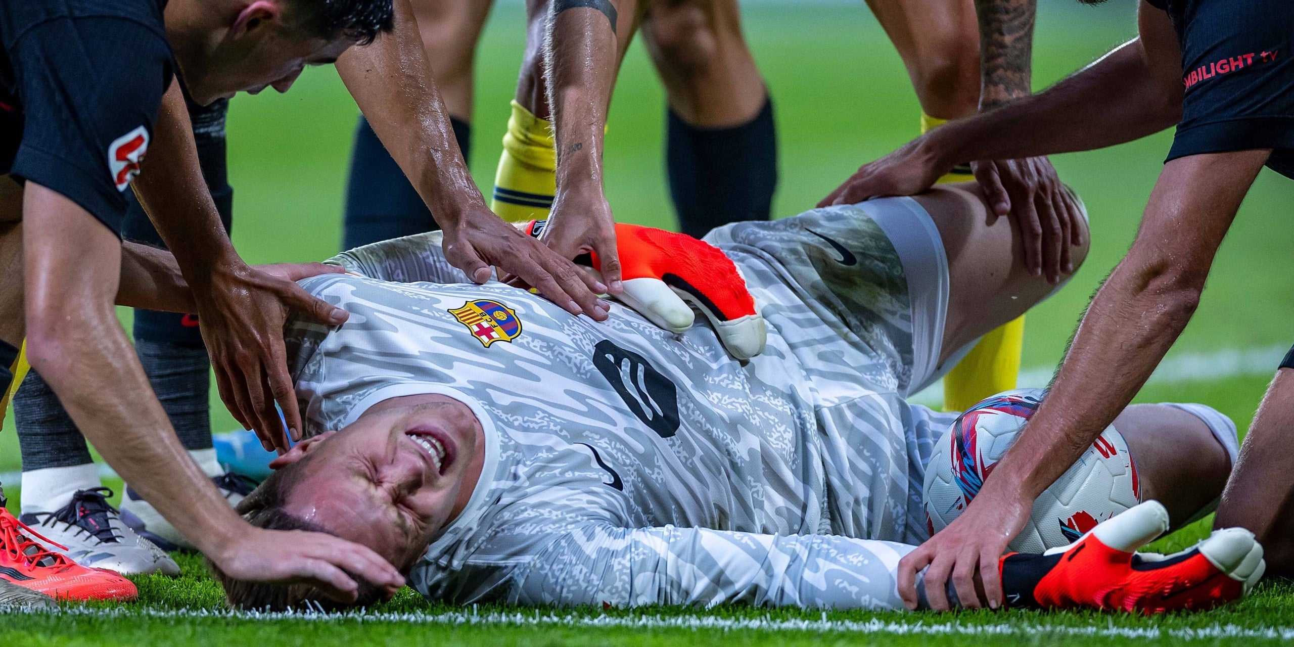 Marc-André ter Stegen, després de lesionar-se al camp del Vila-real | Europa Press