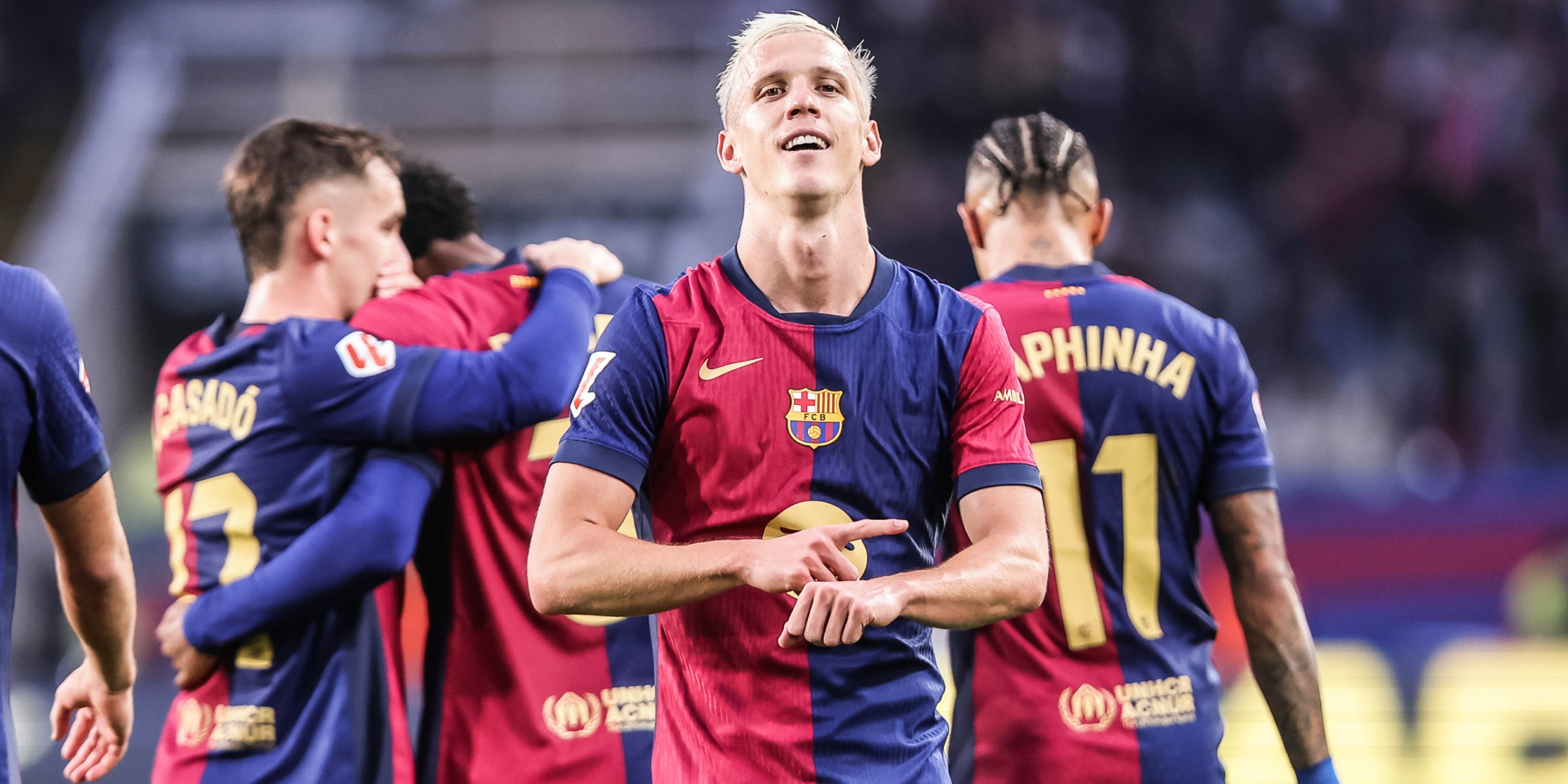 Dani Olmo, celebrando un gol con el Barça | Europa Press