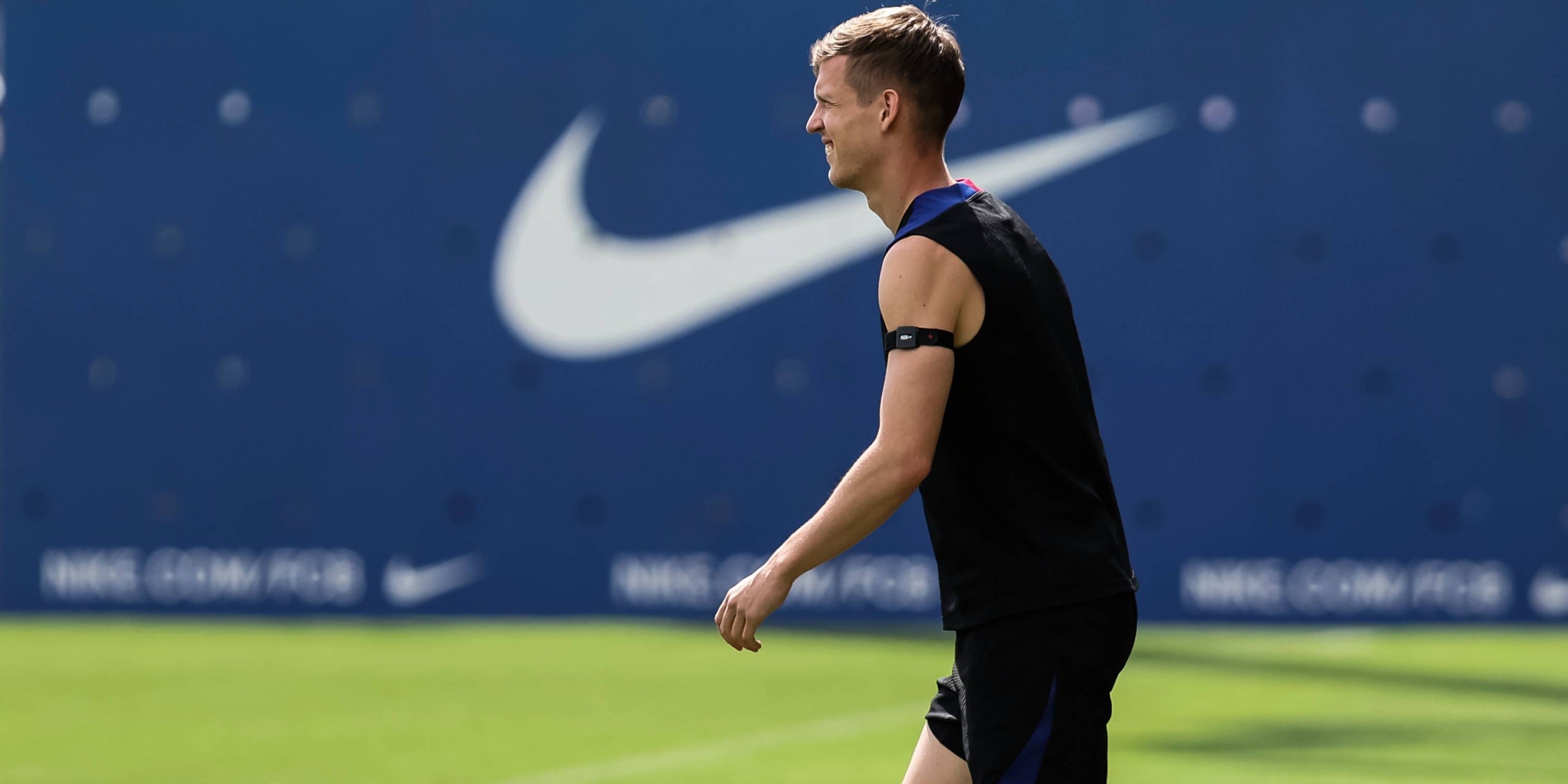 Dani Olmo, durante un entrenamiento con el Barça | Europa Press