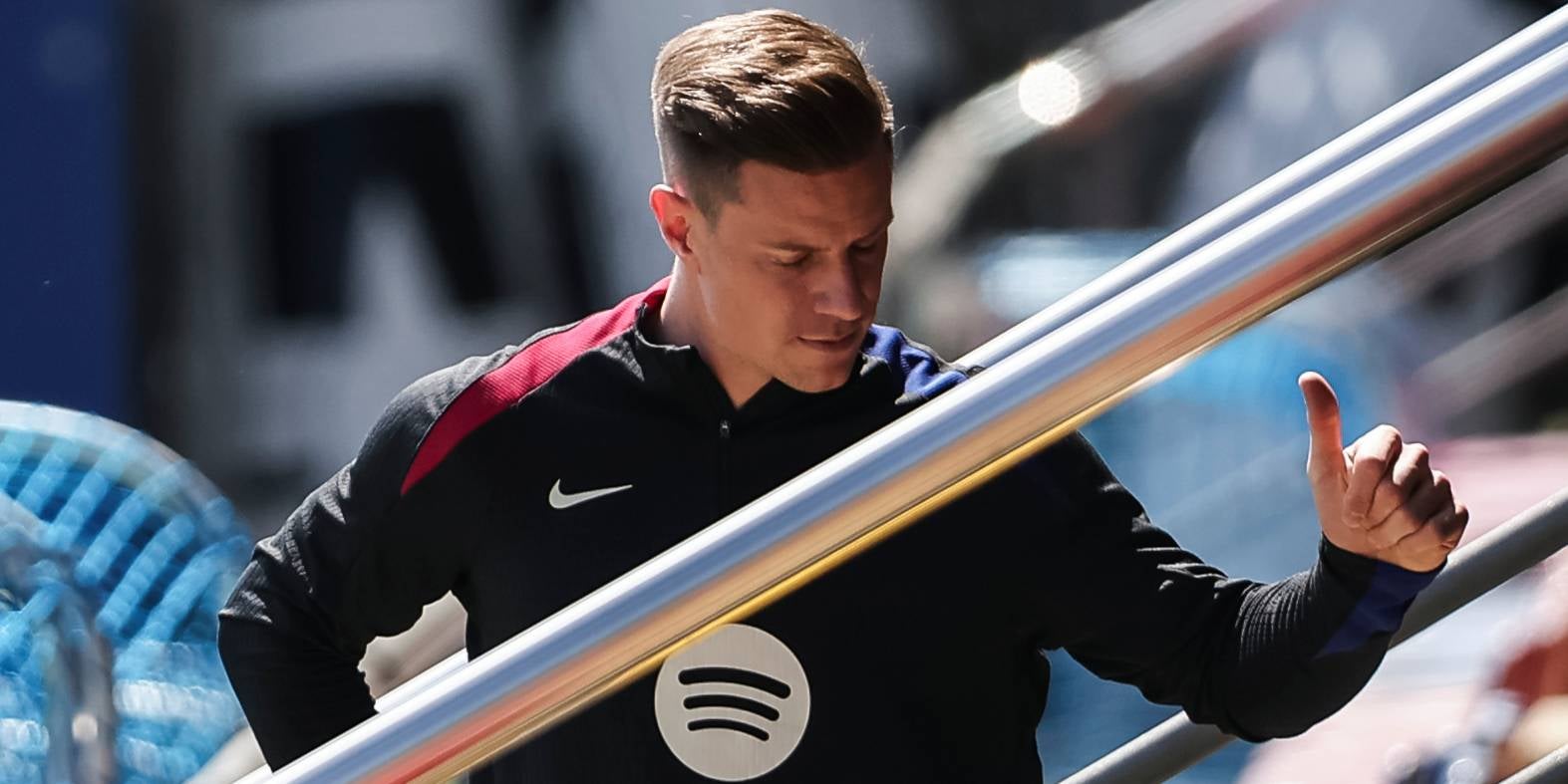 Ter Stegen, durante un entrenamiento con el Barça | Europa Press